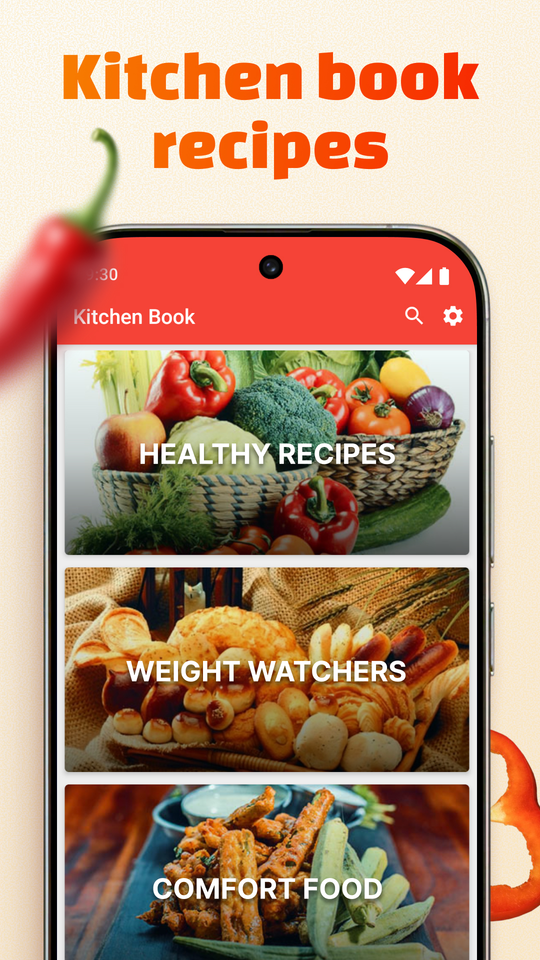 اسکرین شات 1 برنامه Kitchen Book Recipes