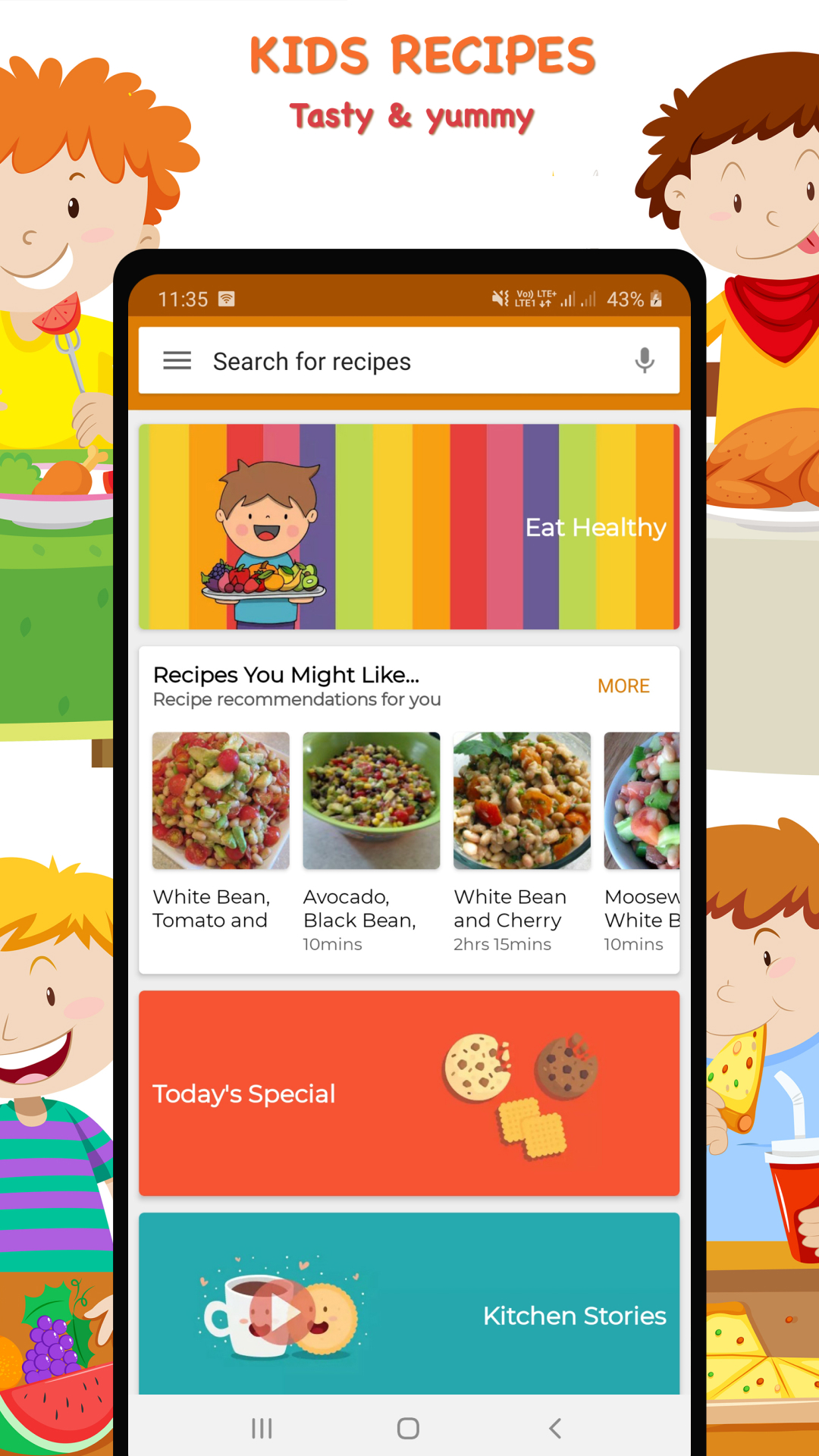اسکرین شات 1 برنامه Recipes For Kids Diet App