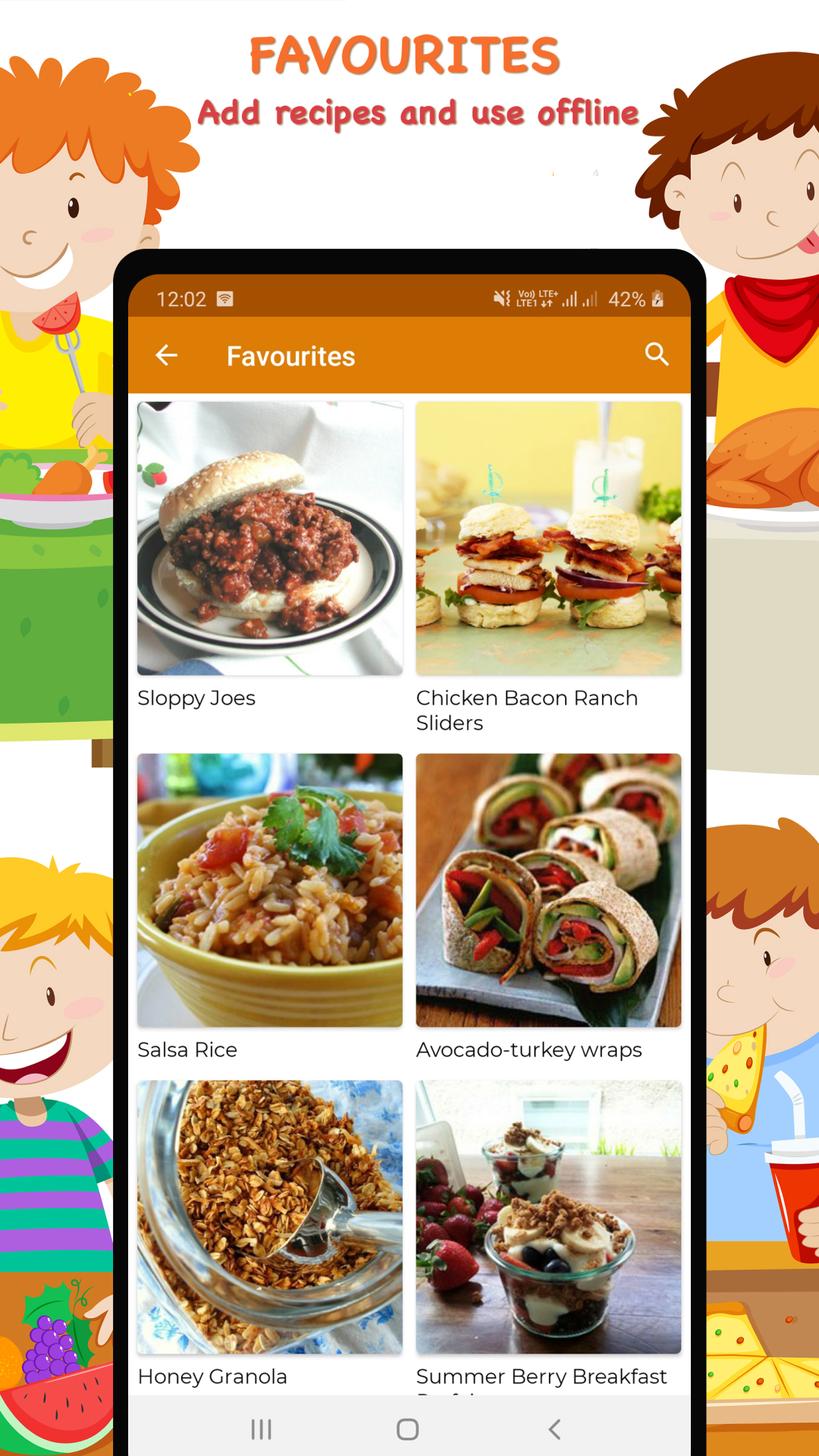 اسکرین شات 5 برنامه Recipes For Kids Diet App