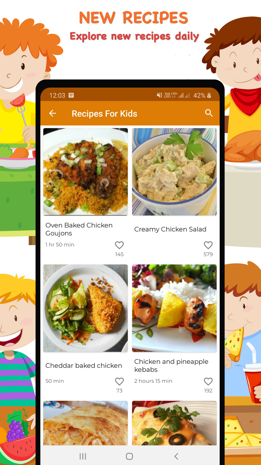 اسکرین شات 3 برنامه Recipes For Kids Diet App