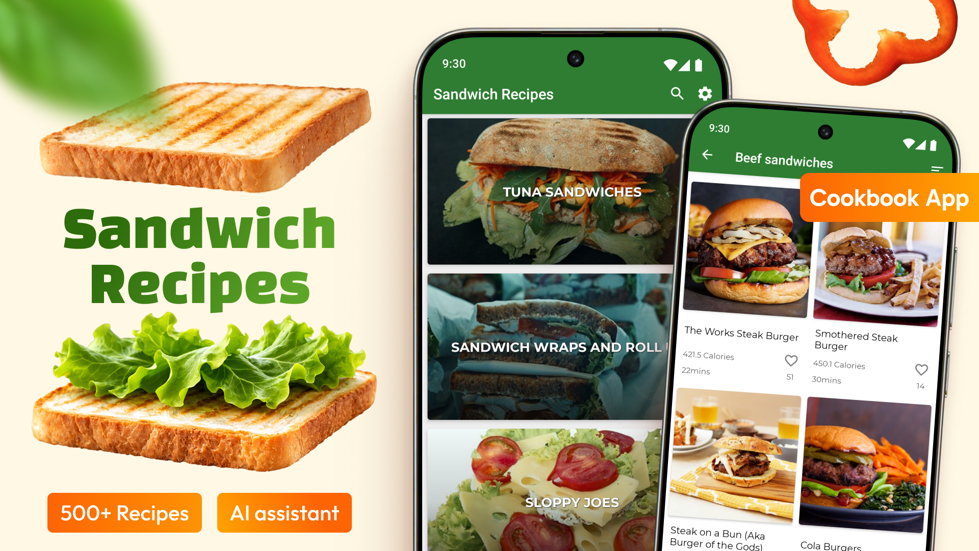 اسکرین شات 7 برنامه Sandwich Recipes: Cookbook App