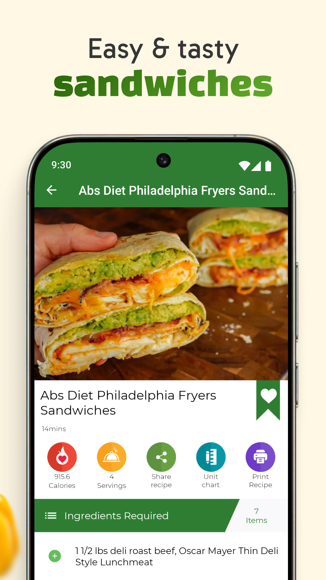 اسکرین شات 2 برنامه Sandwich Recipes: Cookbook App