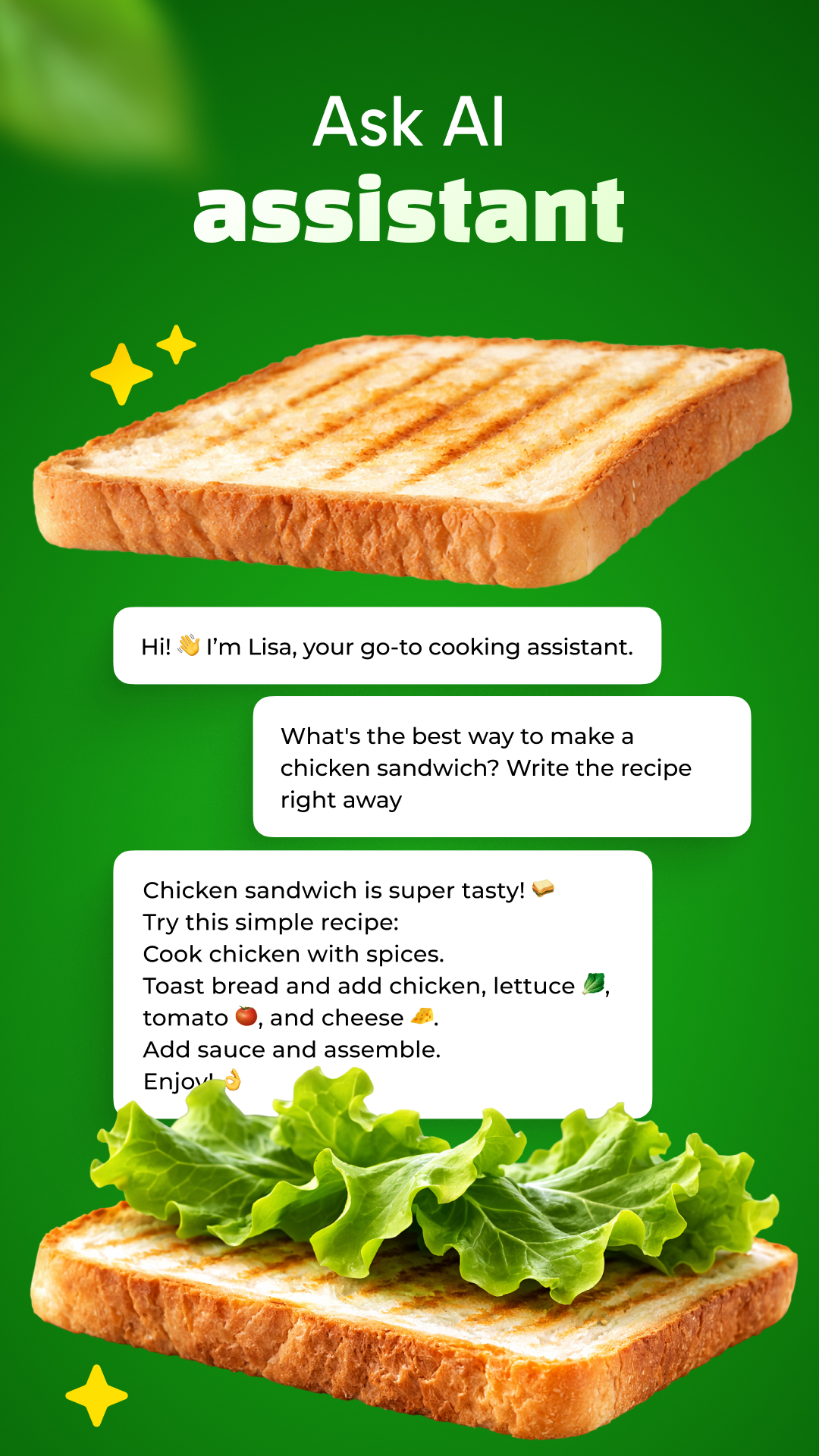 اسکرین شات 3 برنامه Sandwich Recipes: Cookbook App