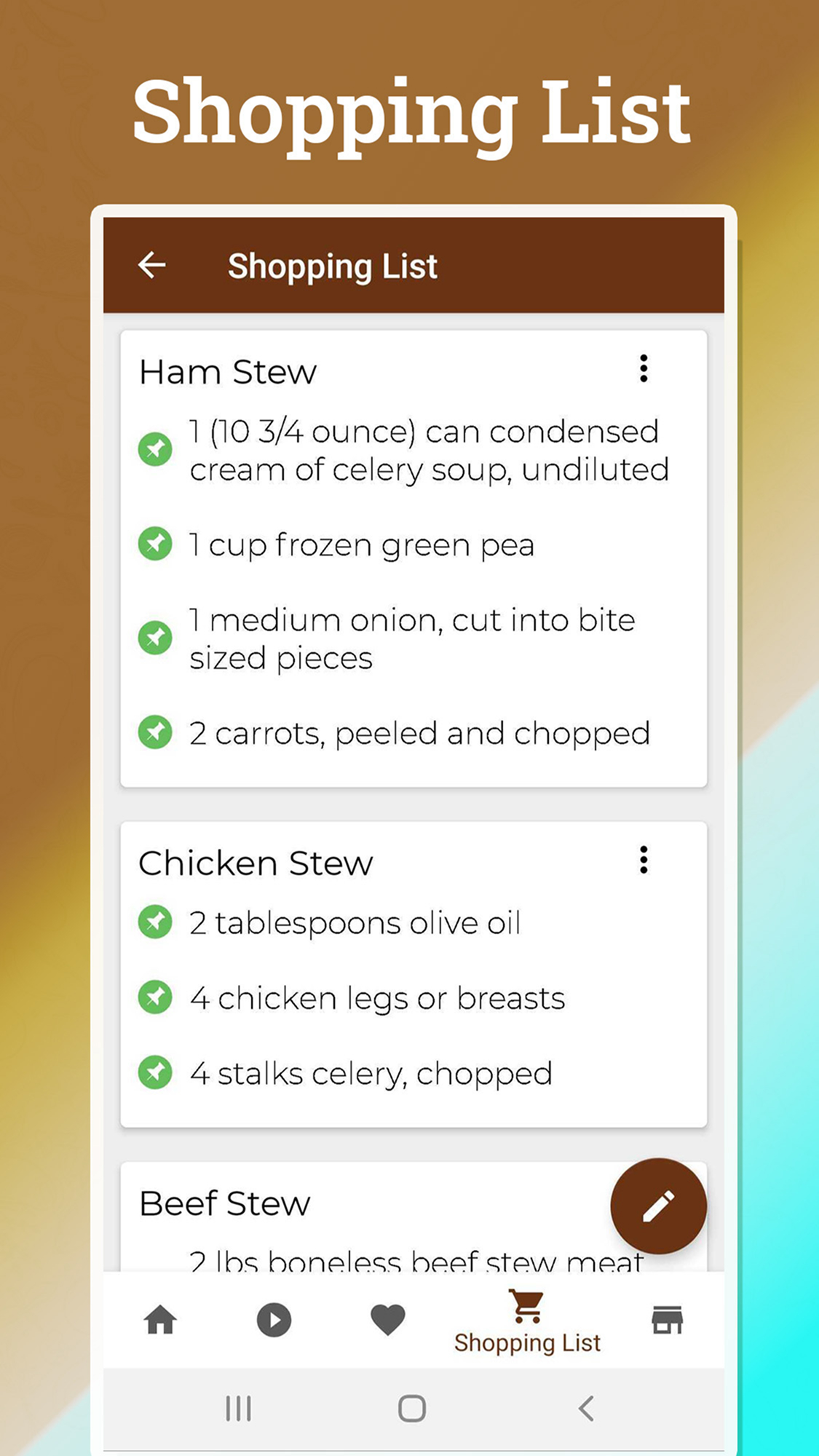 اسکرین شات 5 برنامه Stew Recipes: Crock Pot Meals