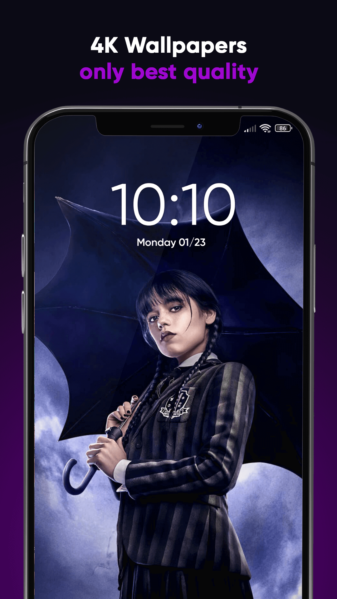 اسکرین شات 3 برنامه Wednesday Addams Wallpapers HD