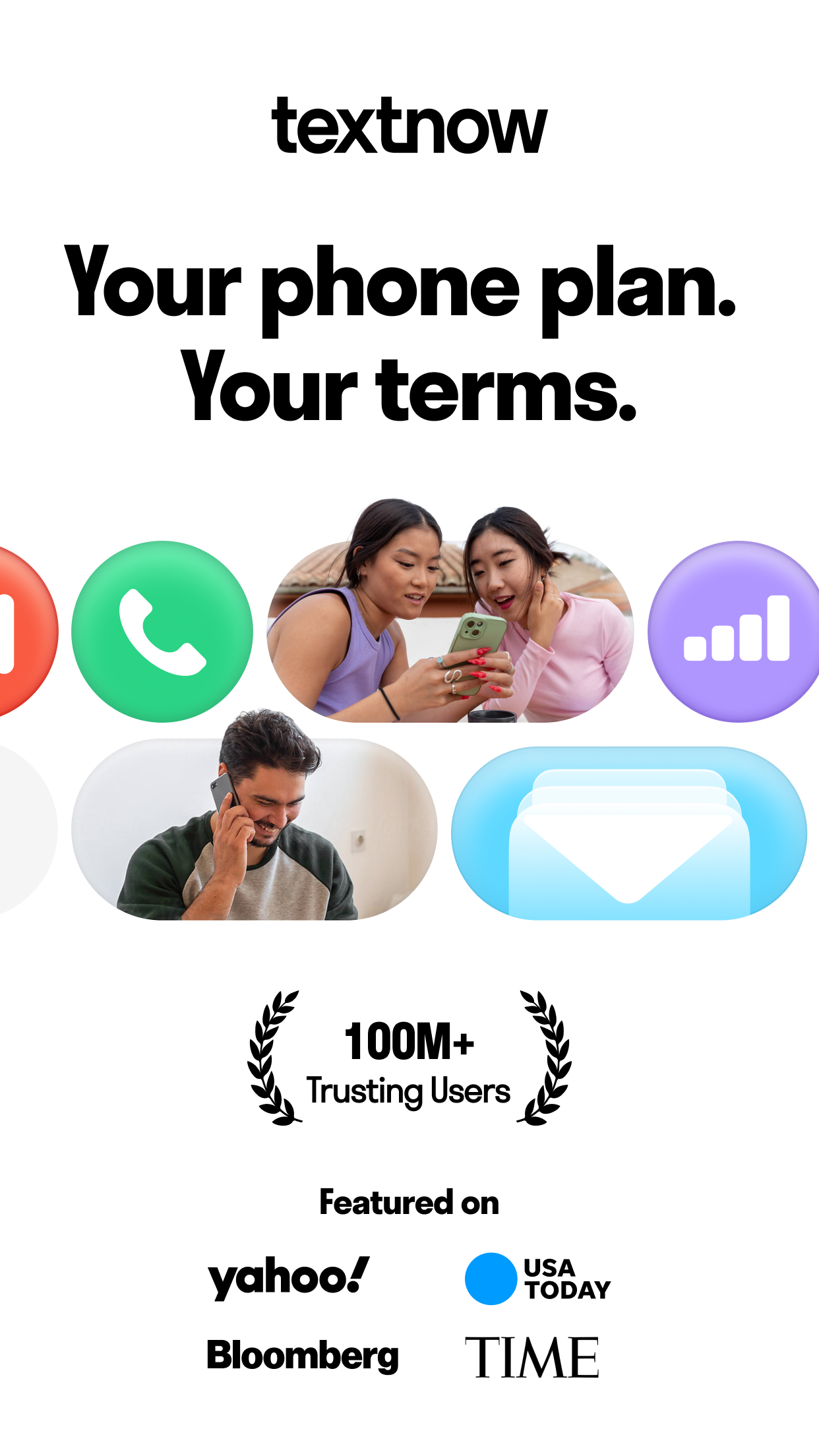 اسکرین شات 1 برنامه TextNow: Call + Text Unlimited