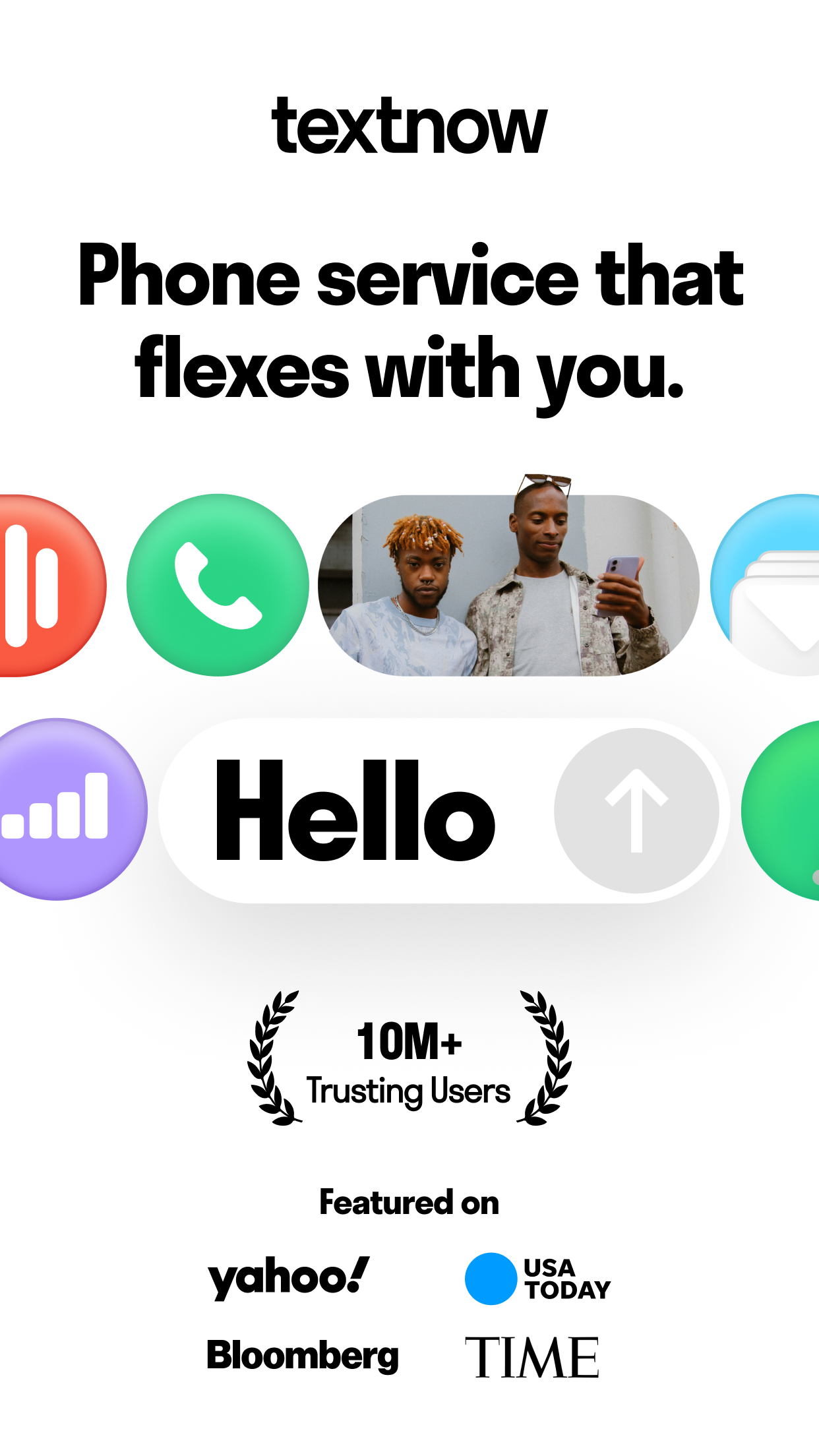 اسکرین شات 1 برنامه TextNow: Call + Text Unlimited