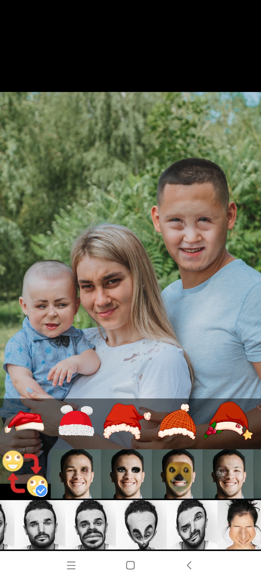 اسکرین شات 1 برنامه FaceWarpCamera:Face Changer