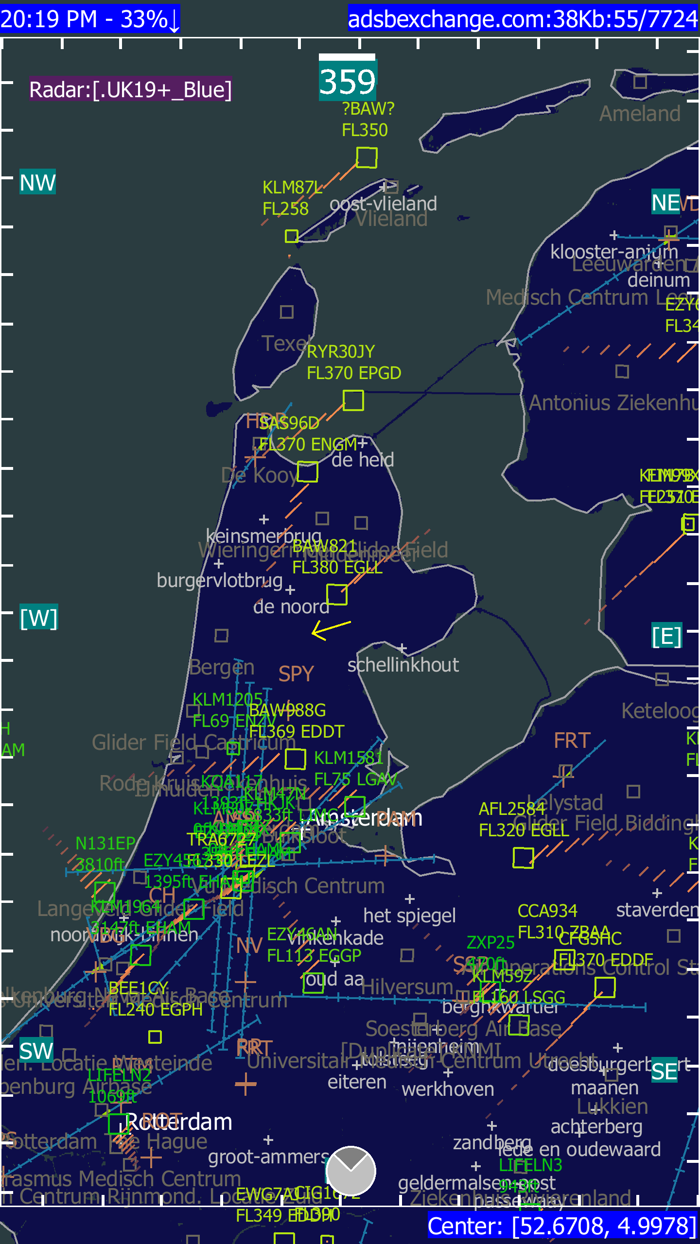 اسکرین شات 3 برنامه ADSB Flight Tracker