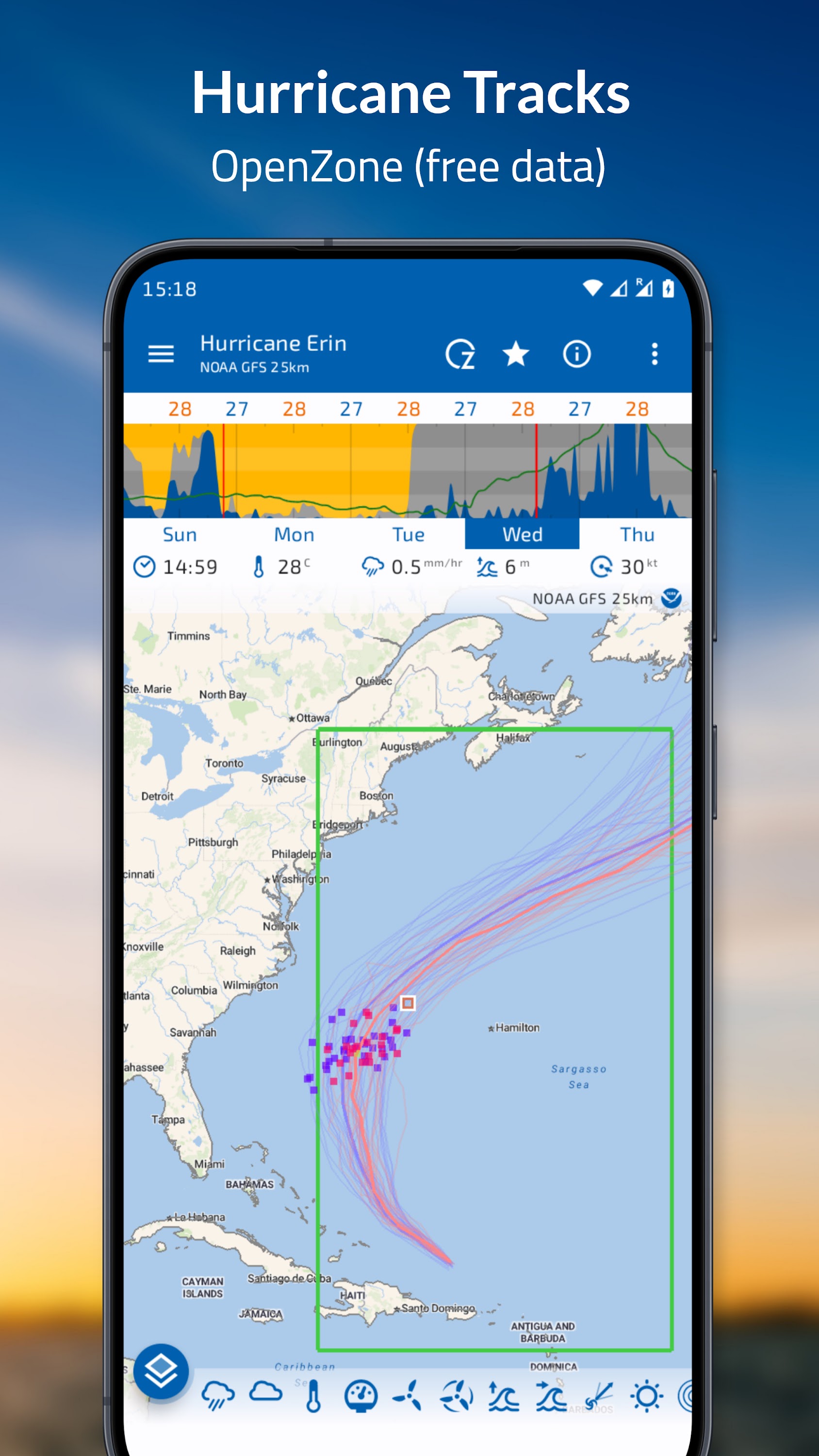 اسکرین شات 5 برنامه Flowx: Weather Map Forecast