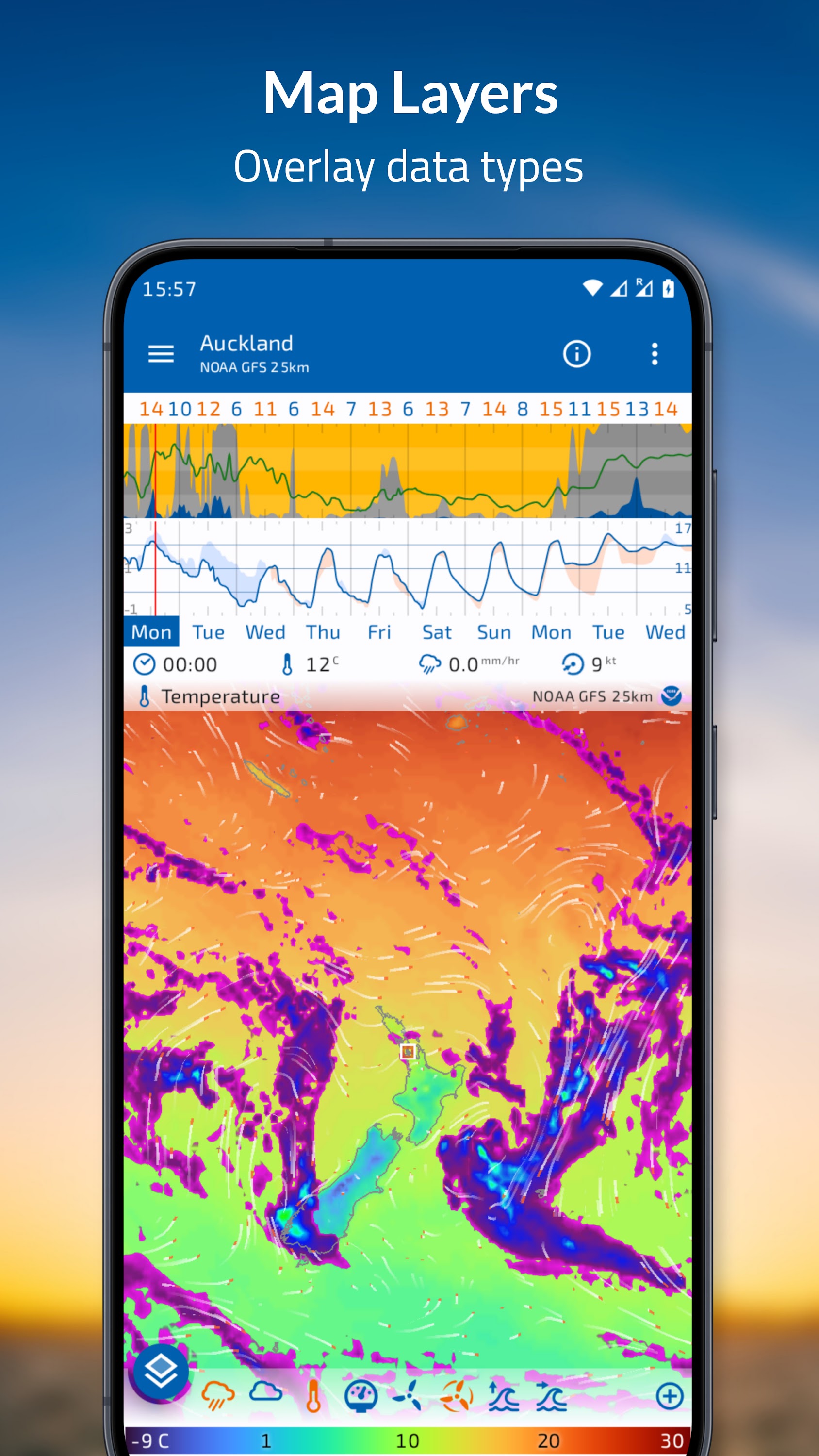 اسکرین شات 4 برنامه Flowx: Weather Map Forecast
