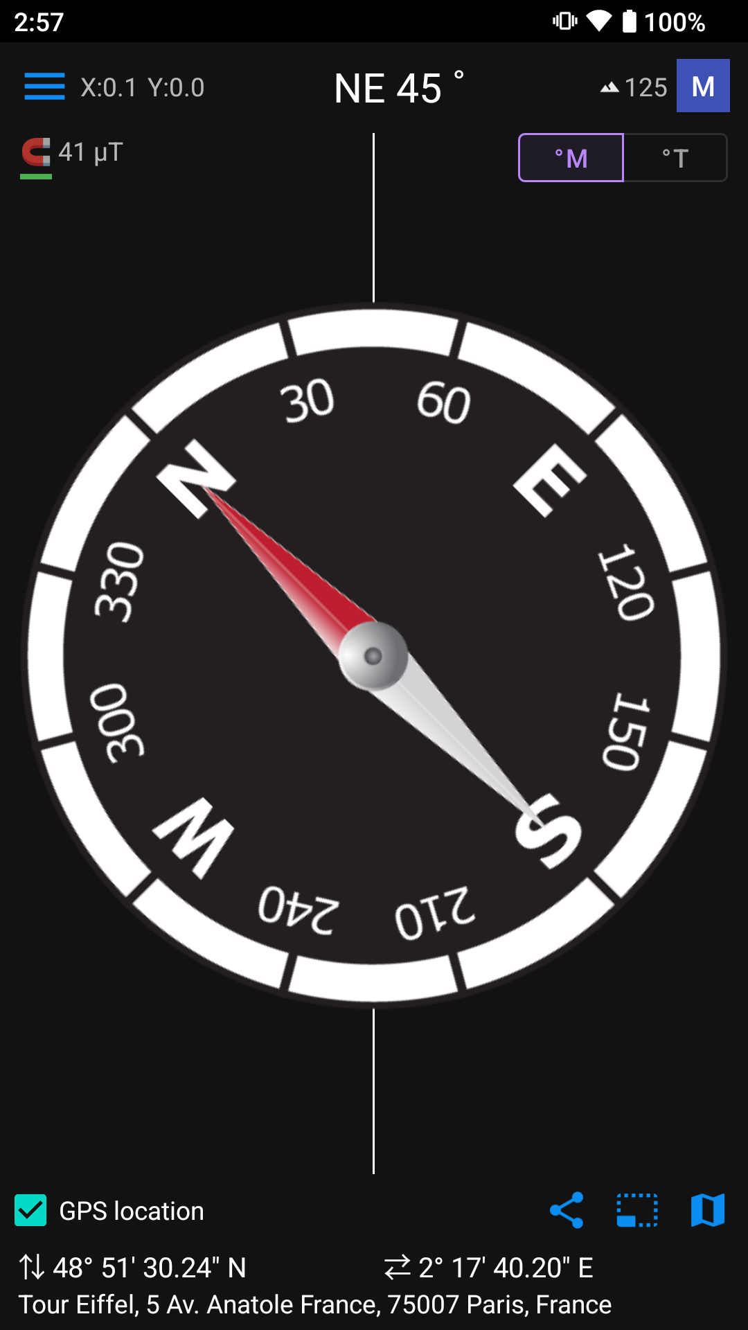 اسکرین شات 1 برنامه Compass & GPS