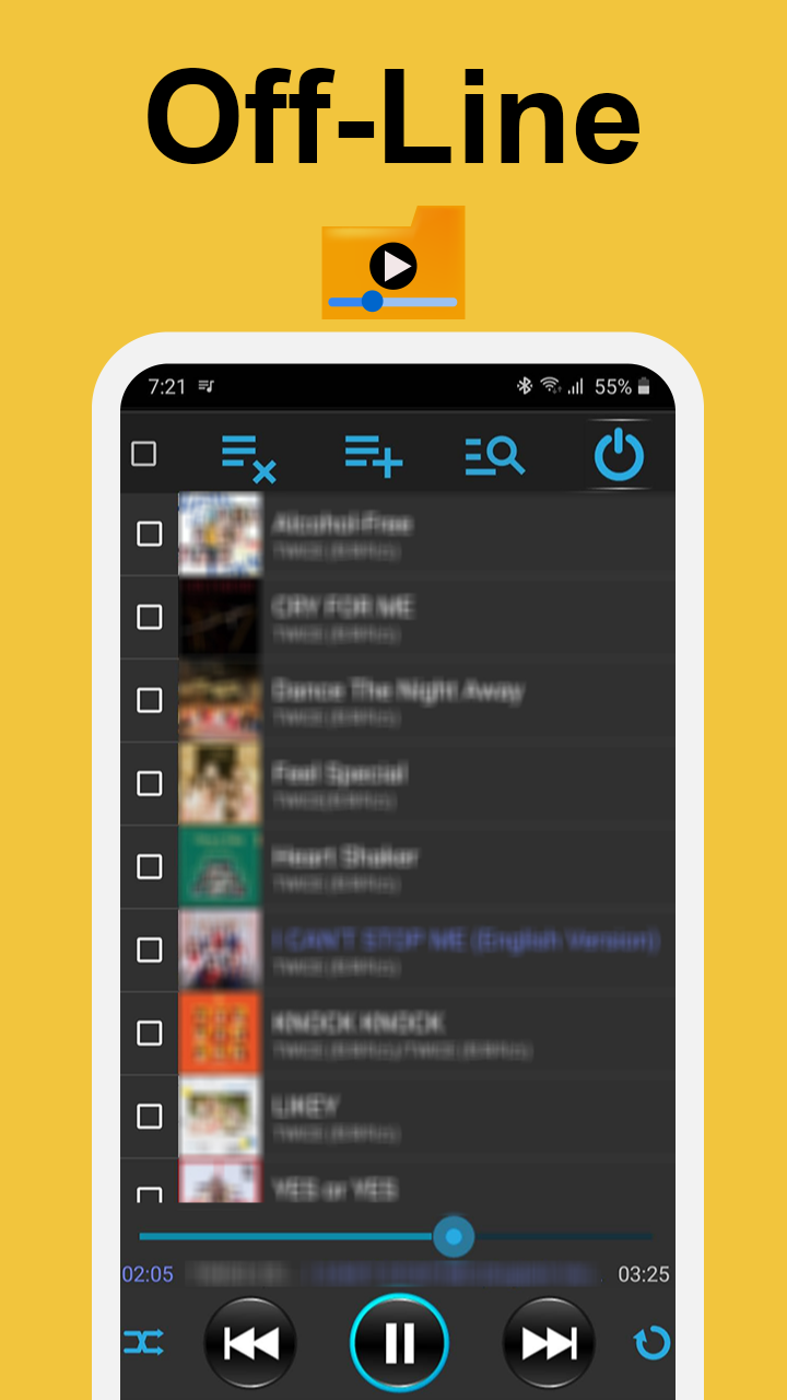 اسکرین شات 2 برنامه Music Player: Folder Music+
