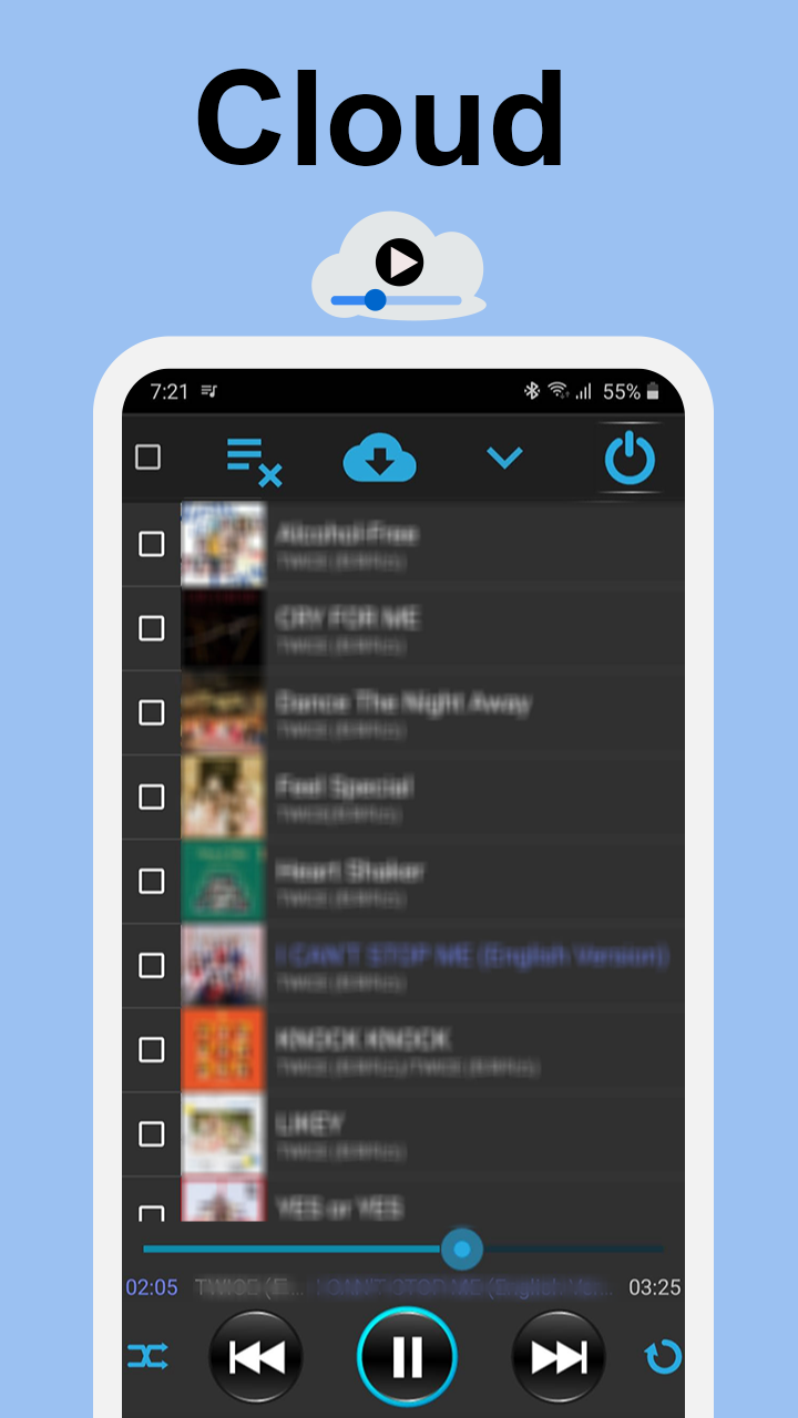 اسکرین شات 3 برنامه Music Player: Folder Music+
