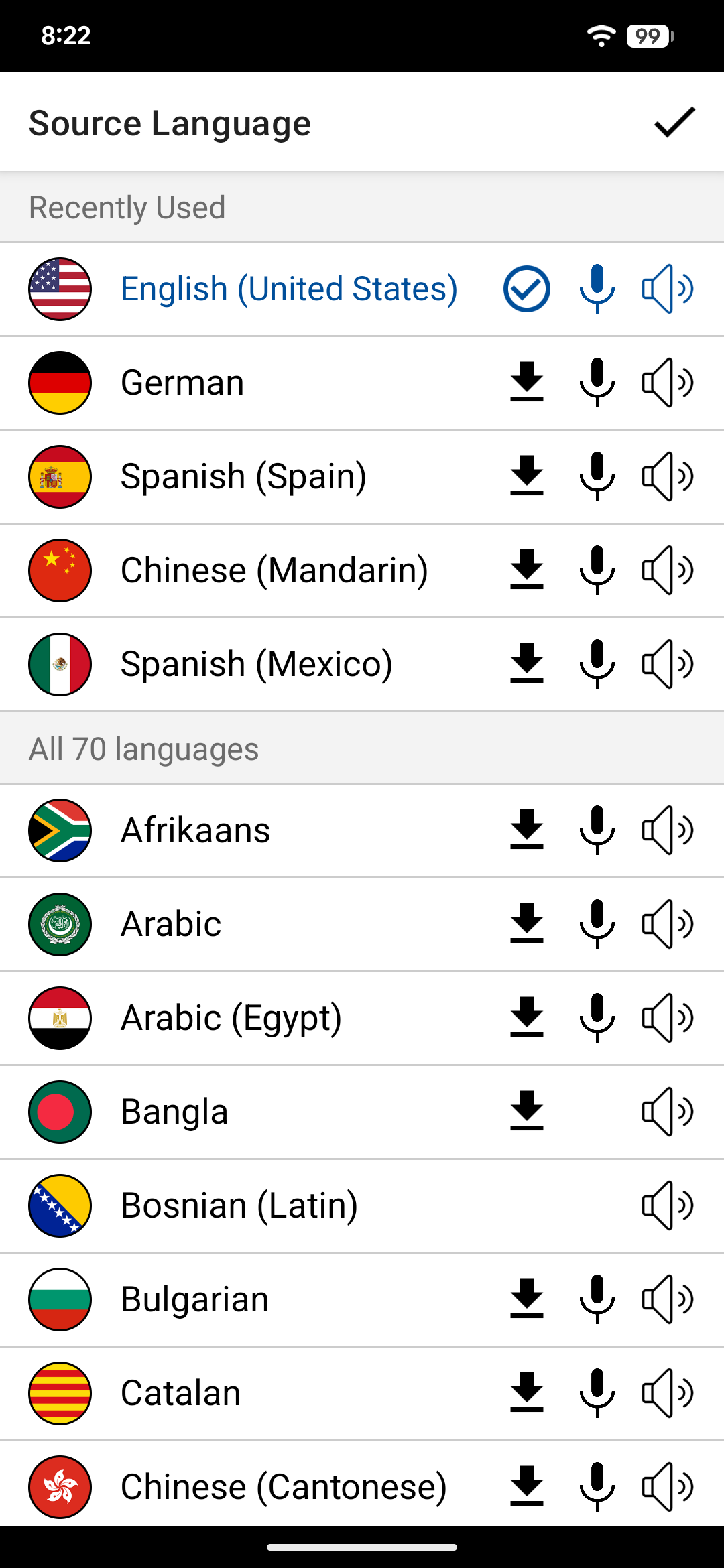 اسکرین شات 6 برنامه Instant Voice Translate