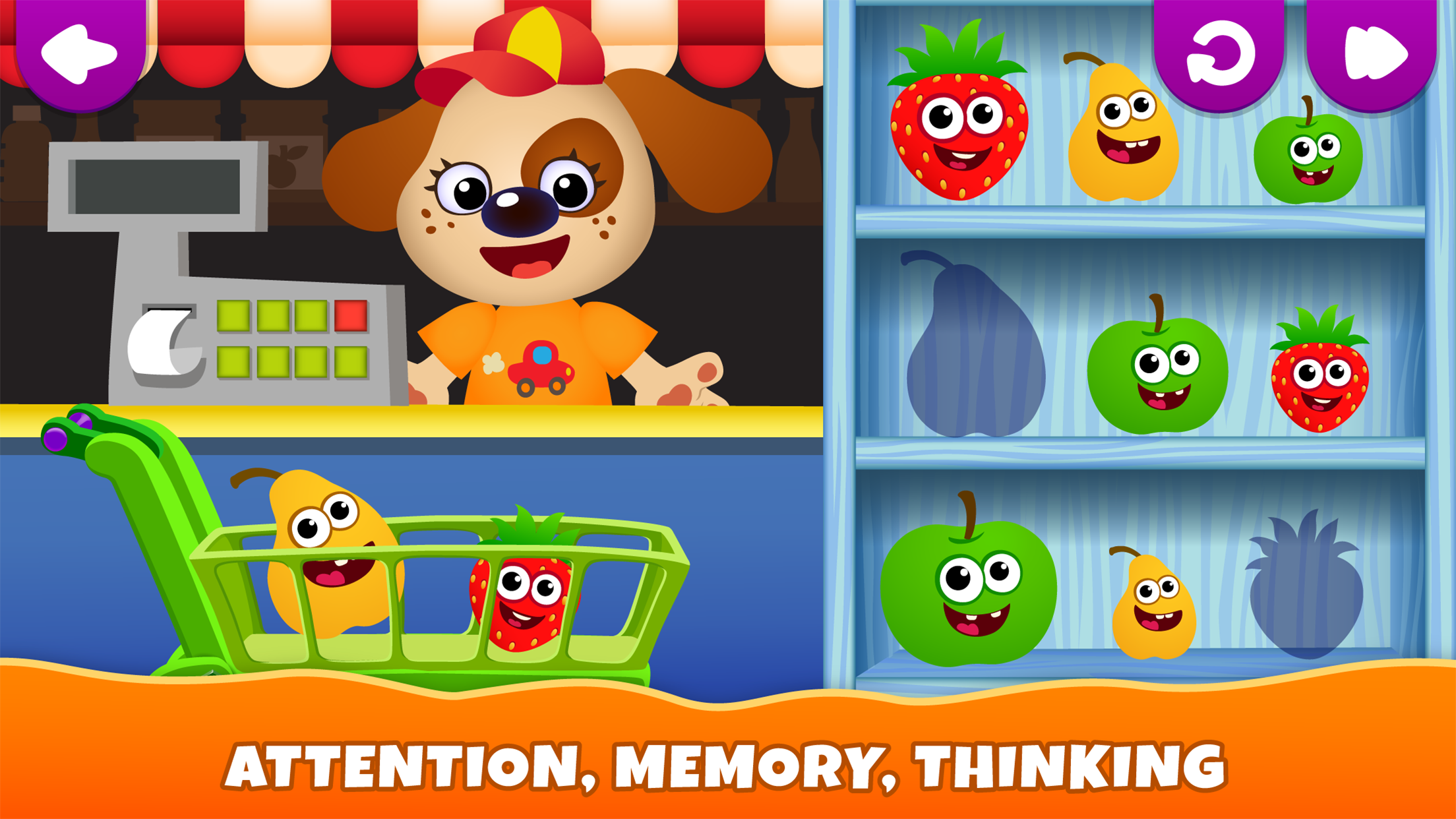 اسکرین شات 6 برنامه Funny Food Academy! Kids game!