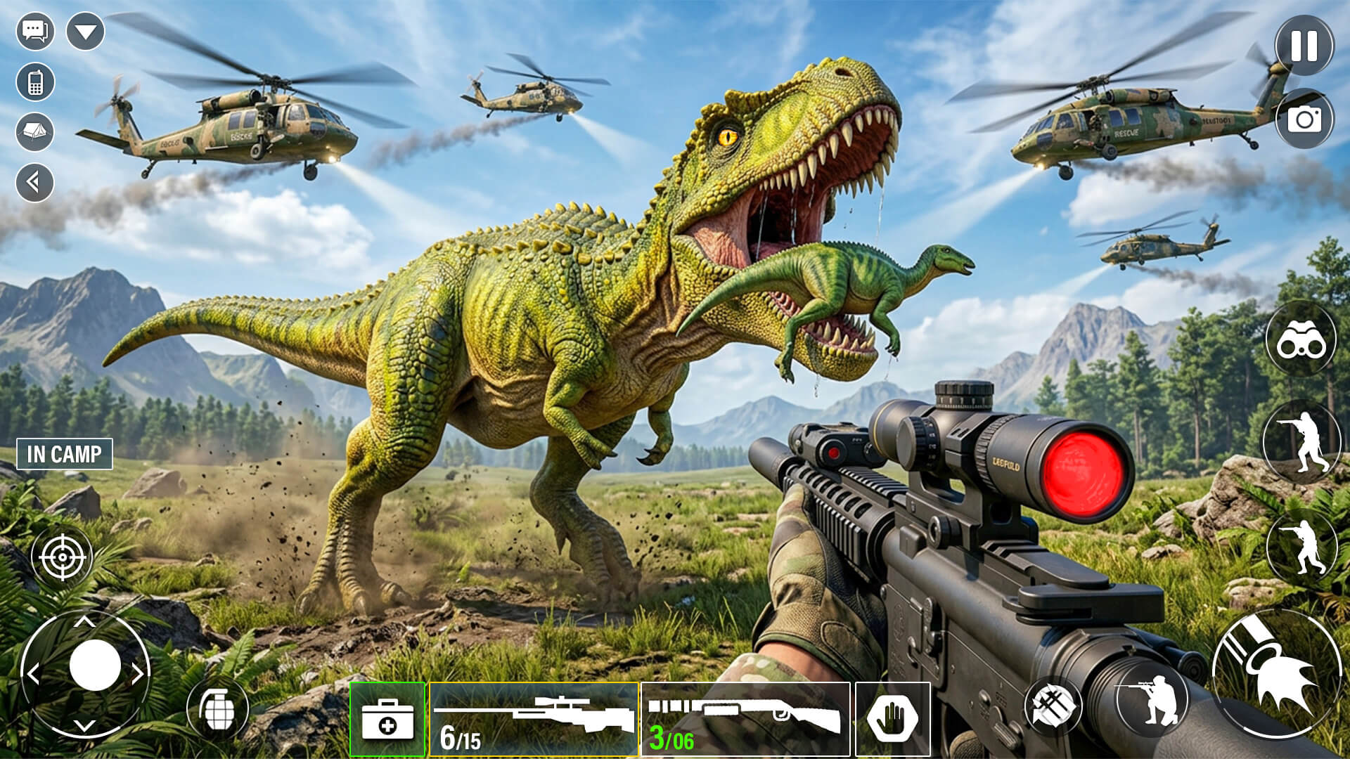 اسکرین شات 1 بازی Jurassic Dino: Wild Hunting 3D