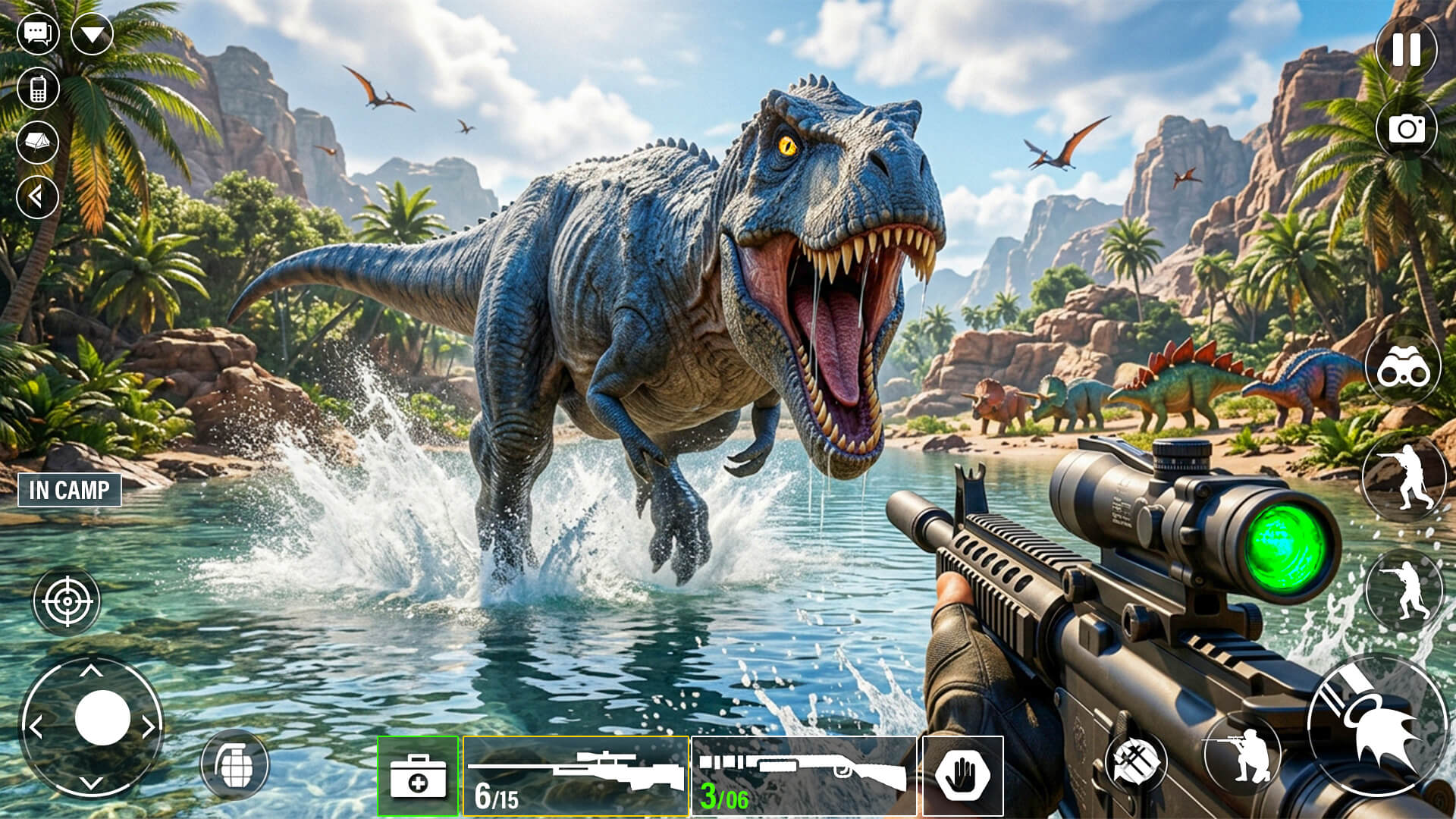 اسکرین شات 3 بازی Jurassic Dino: Wild Hunting 3D