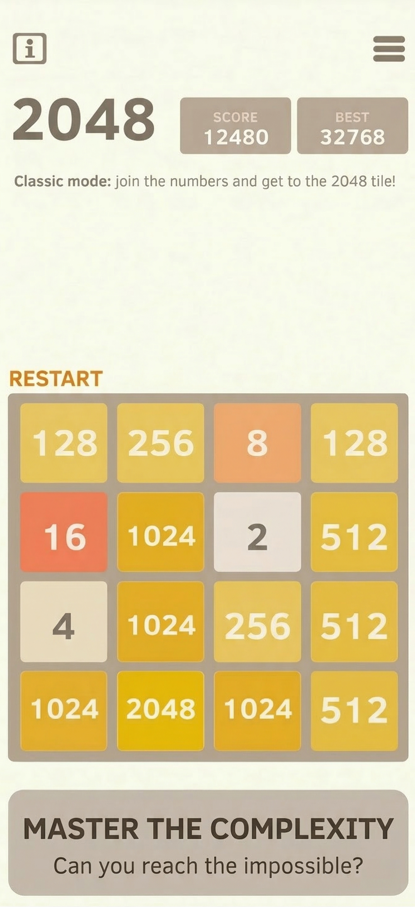 اسکرین شات 4 بازی 2048 Classic Puzzle