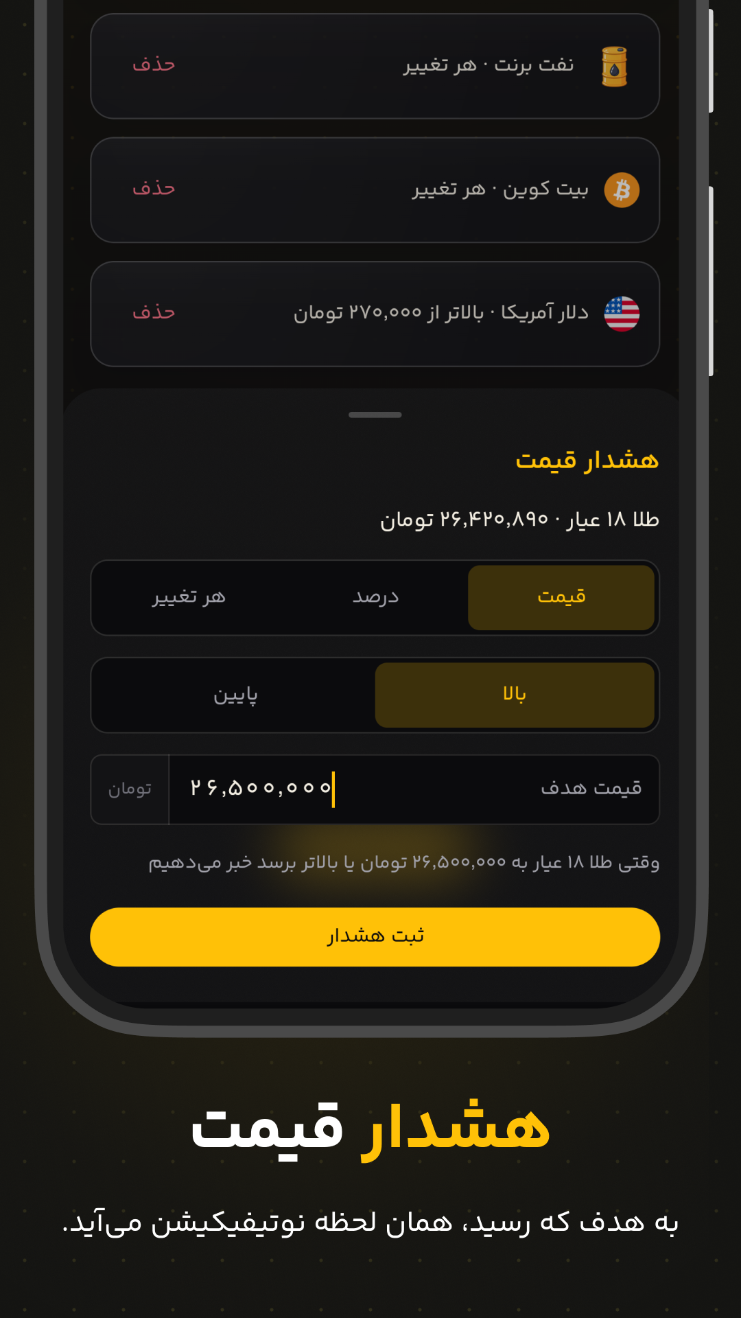 اسکرین شات 3 برنامه ‏قیمت طلا ، دلار ، خودرو ، سکه ، نفت