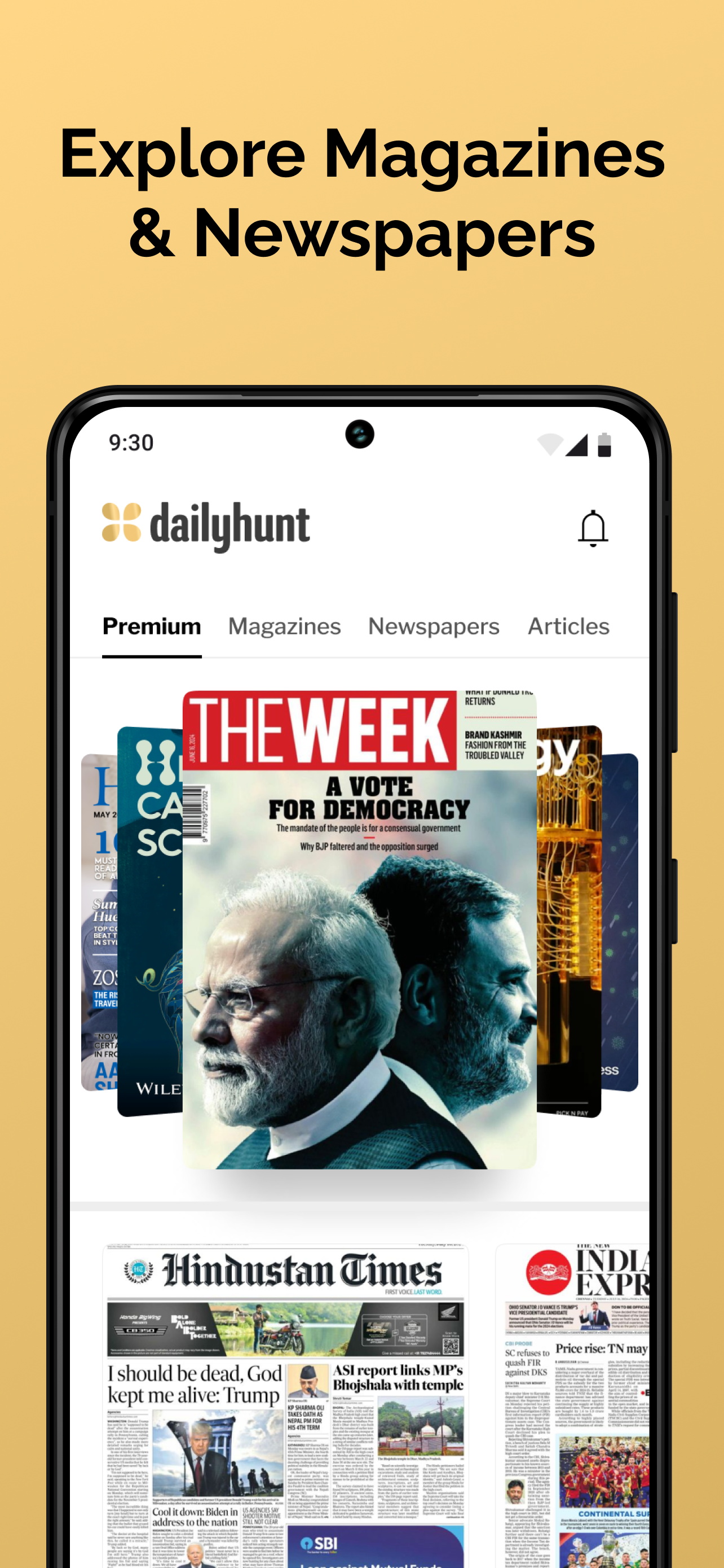 اسکرین شات 1 برنامه Dailyhunt - News & Magazines