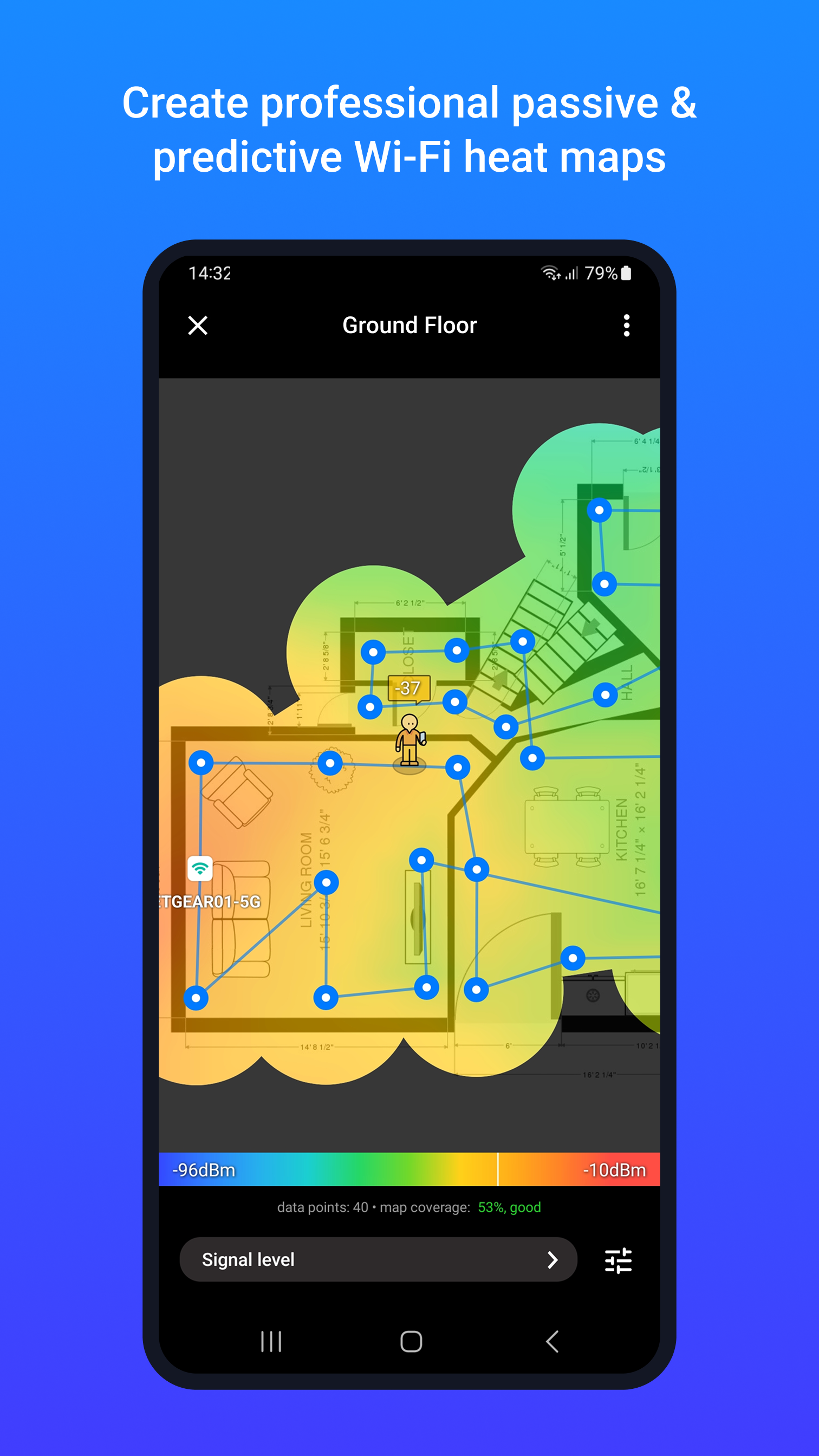 اسکرین شات 4 برنامه NetSpot WiFi Heat Map Analyzer