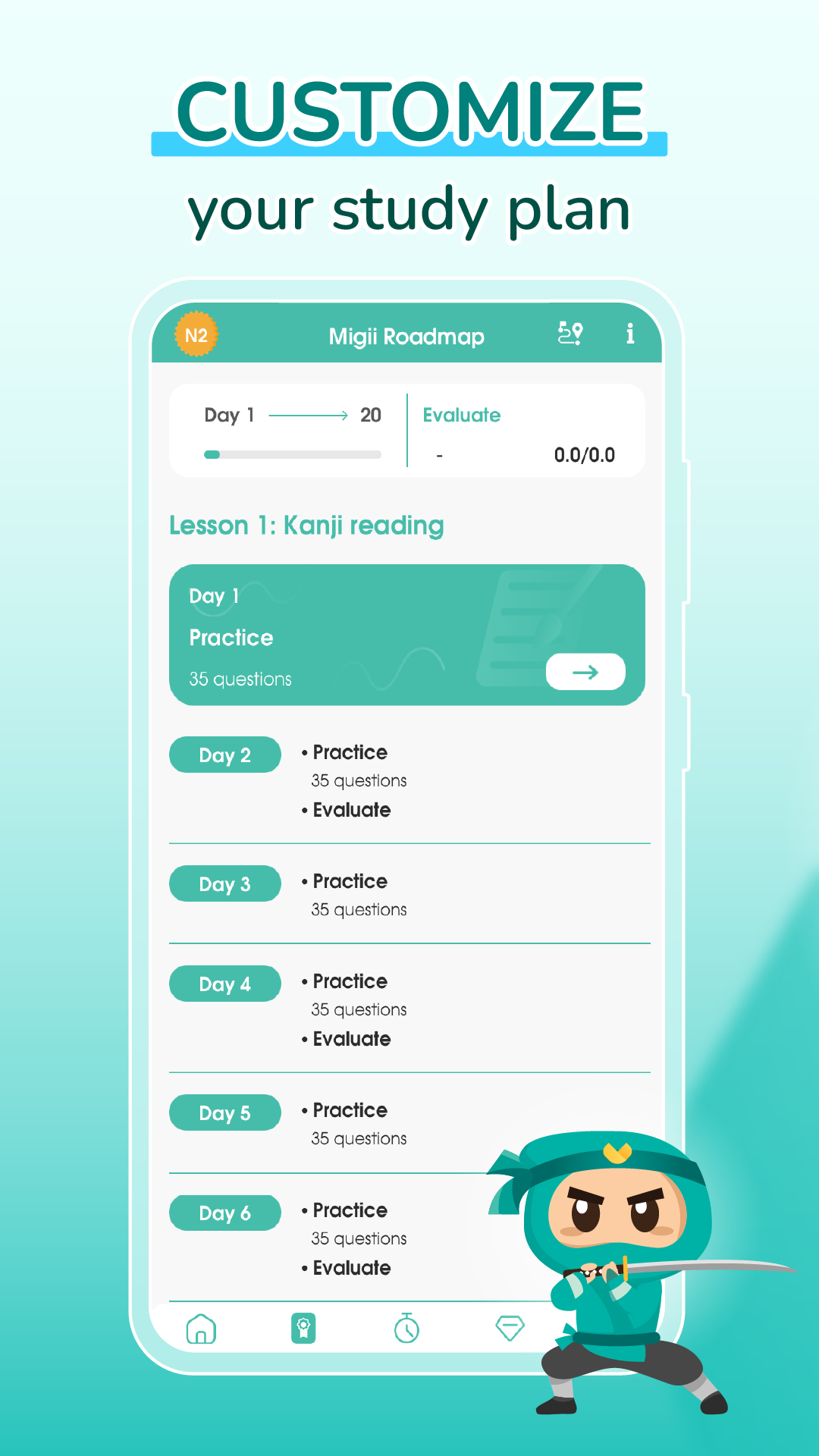 اسکرین شات 8 برنامه Migii JLPT: JLPT test N5-N1