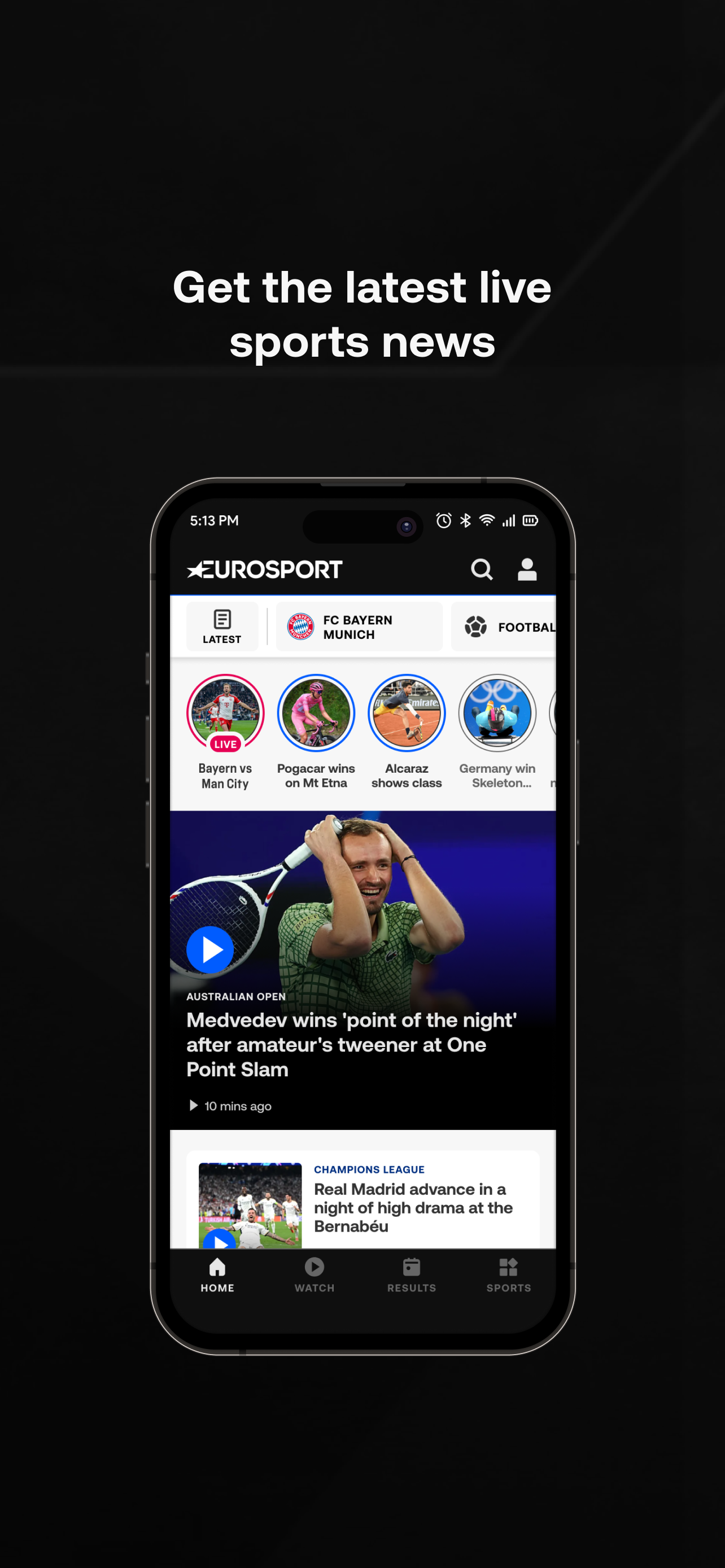 اسکرین شات 3 برنامه Eurosport: News & Results