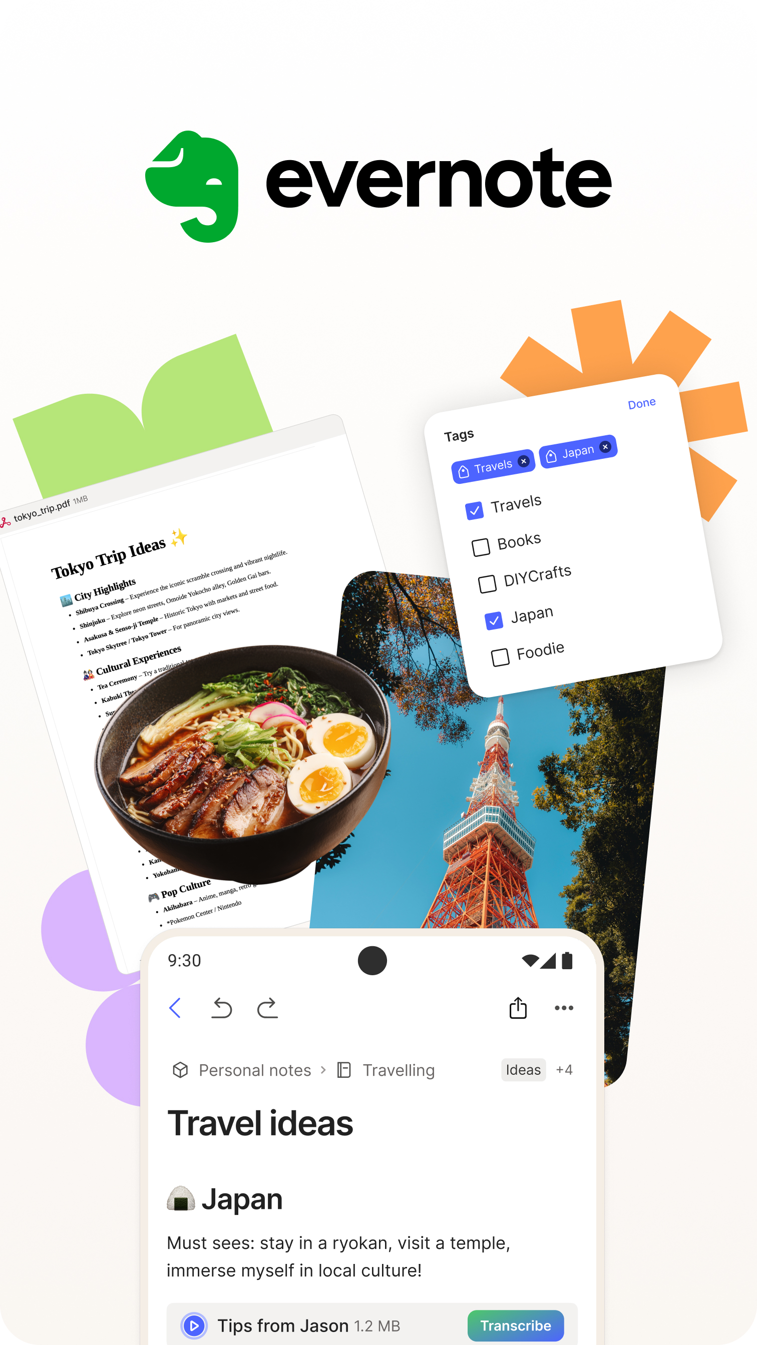 اسکرین شات 1 برنامه Evernote - Note Organizer