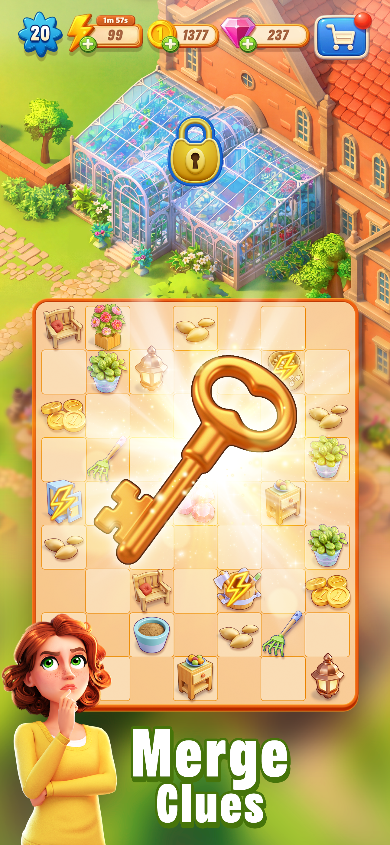 اسکرین شات 2 بازی Merge Mansion: Puzzles & Story