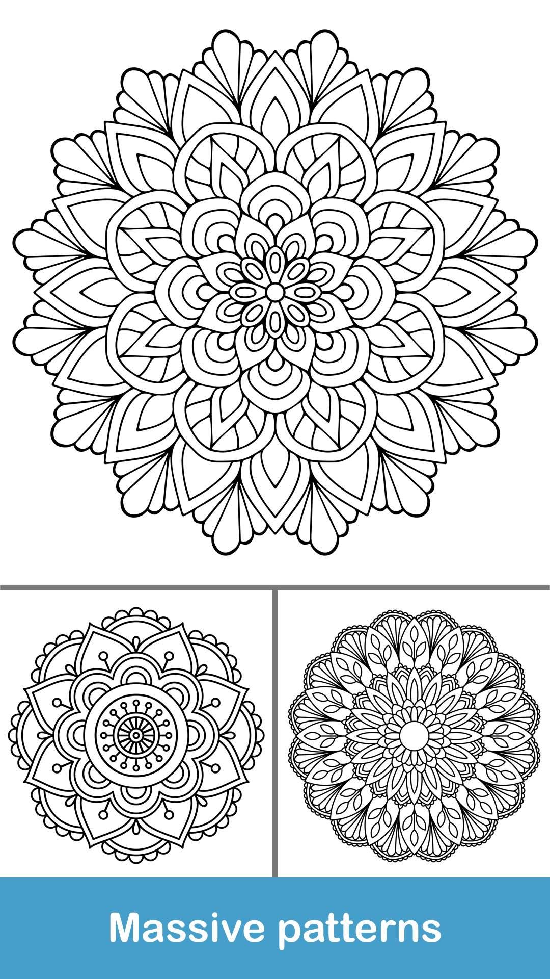 اسکرین شات 4 بازی 100+ Mandala coloring pages