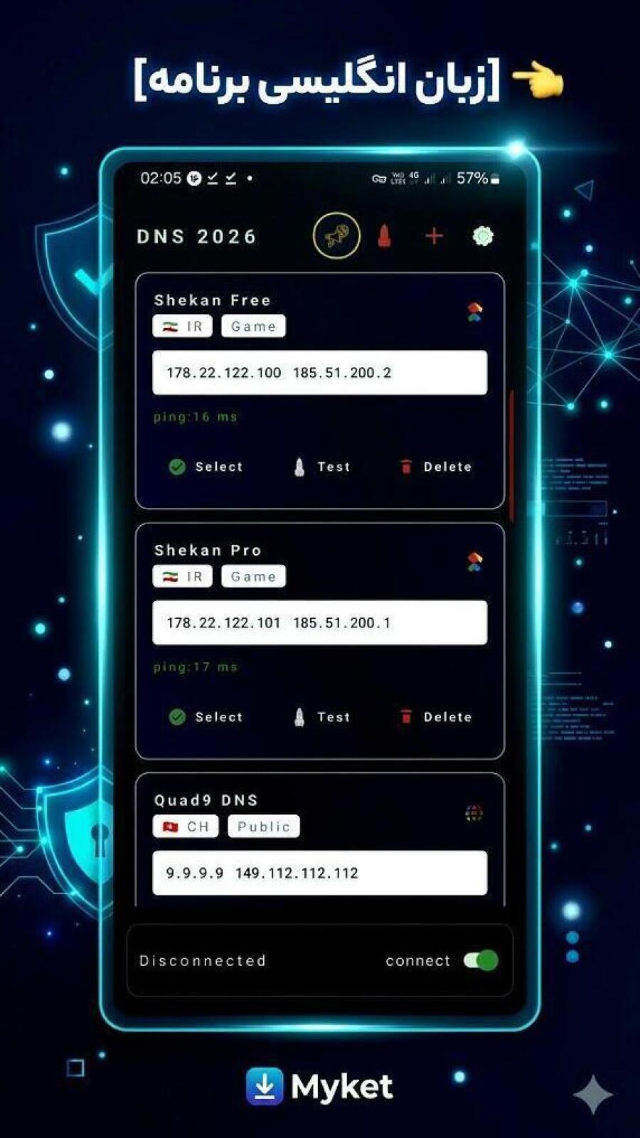 اسکرین شات 15 برنامه دی ان اس تحریم شکن + گیمینگ