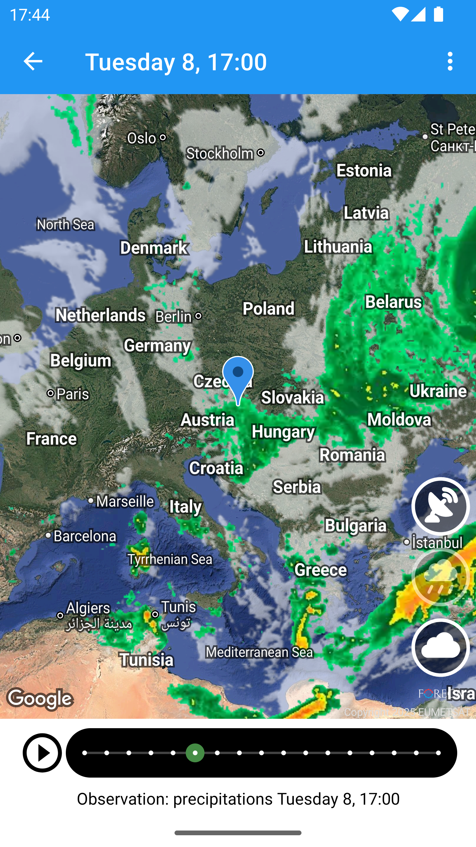 اسکرین شات 5 برنامه Weather XL Austria PRO