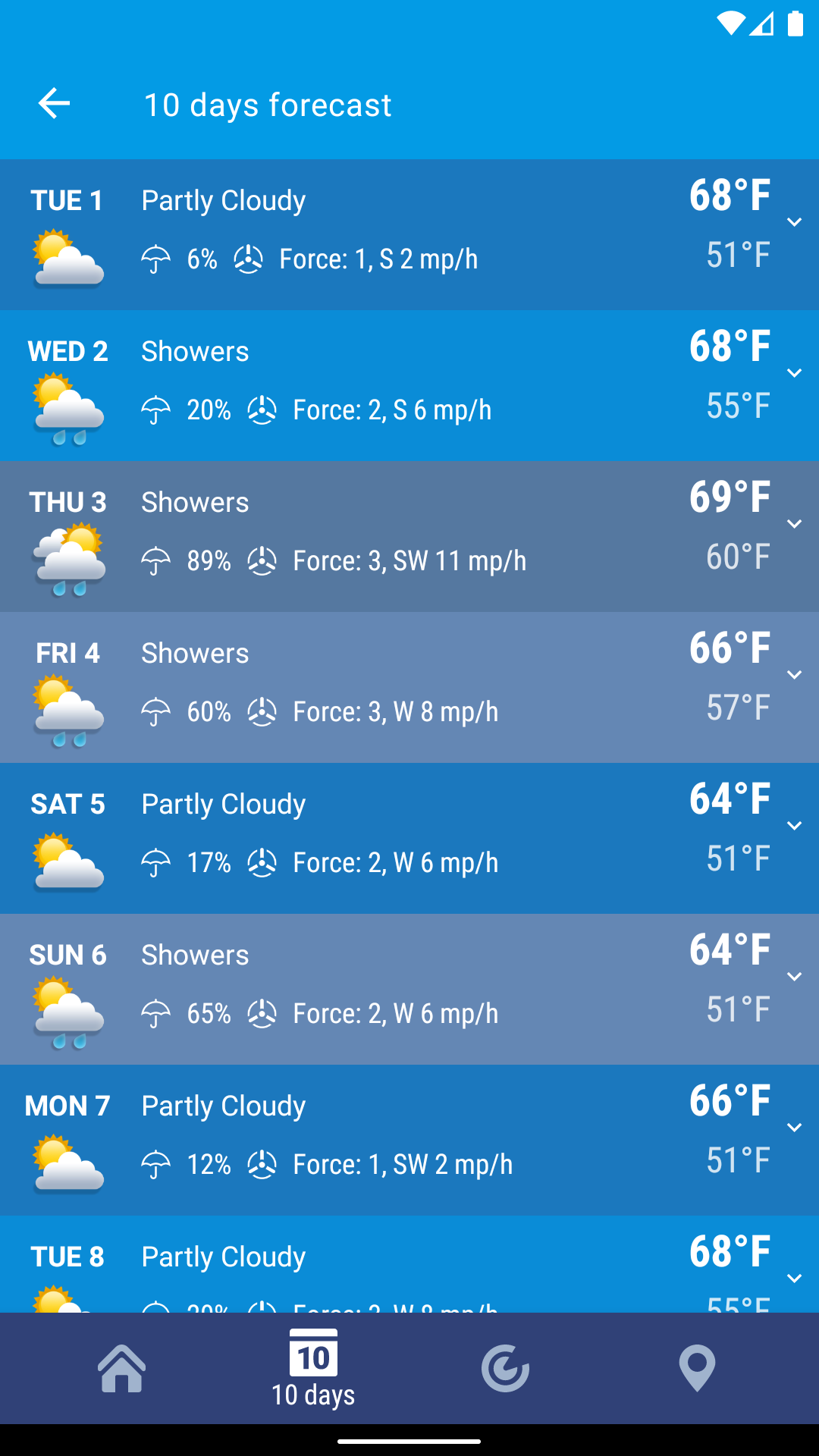 اسکرین شات 4 برنامه Weather XS PRO