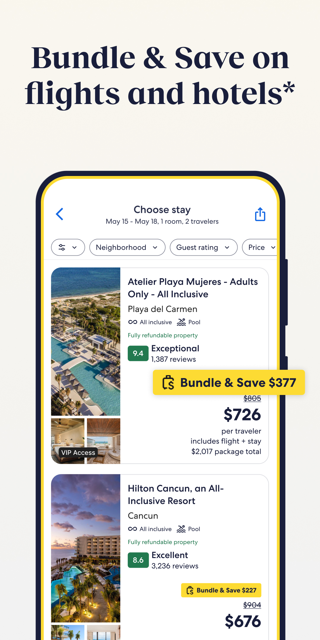 اسکرین شات 2 برنامه Expedia: Hotels, Flights, Cars