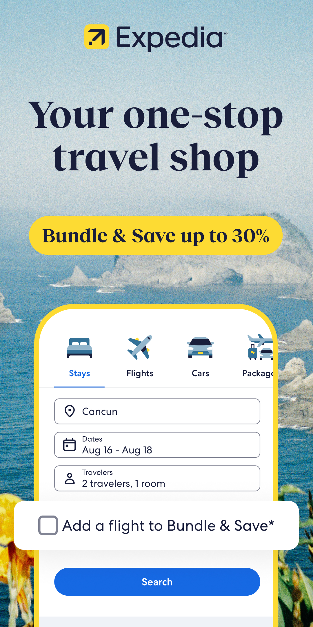 اسکرین شات 1 برنامه Expedia: Travel, Hotel, Flight