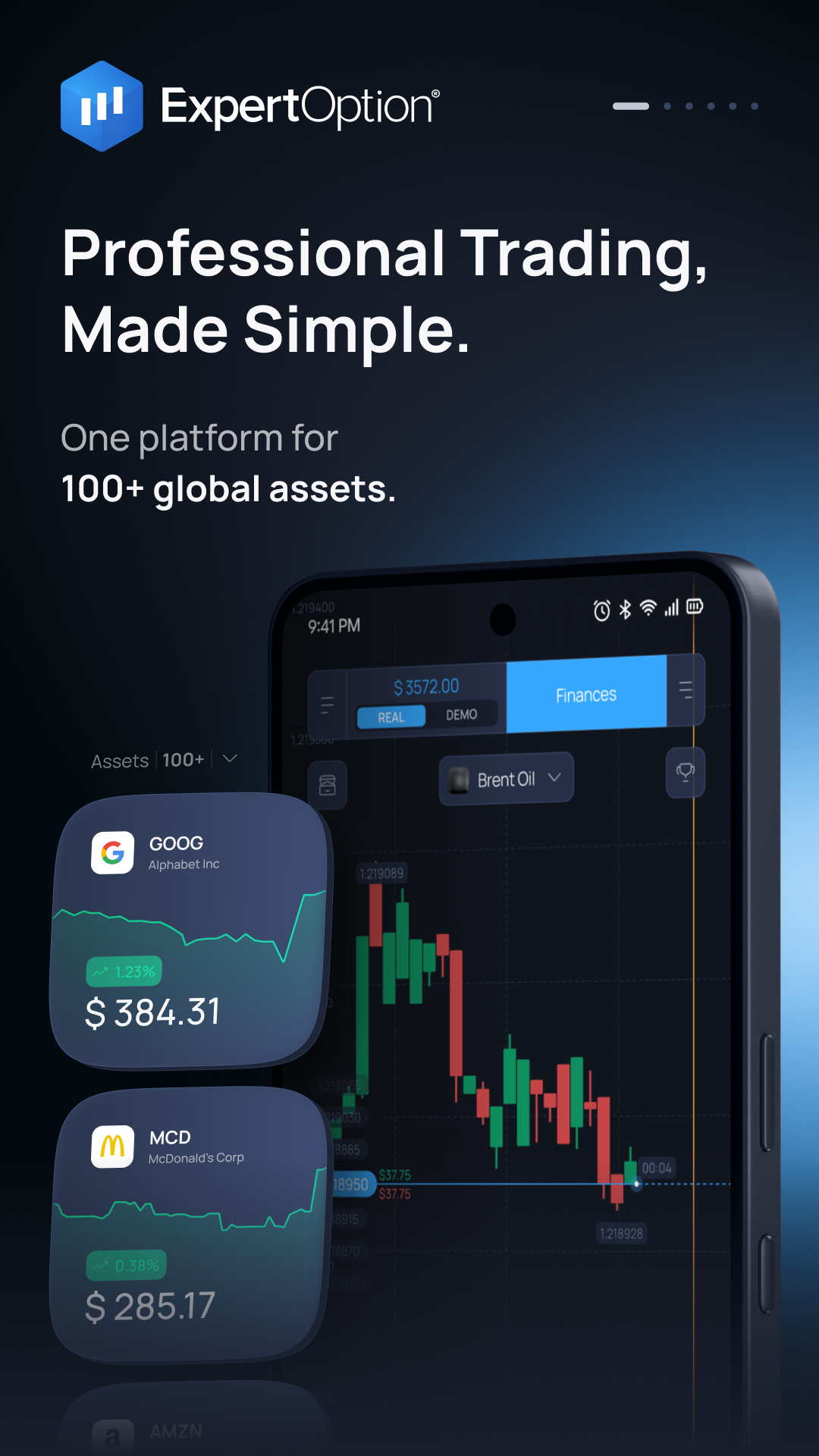 اسکرین شات 1 برنامه ExpertOption - Mobile Trading