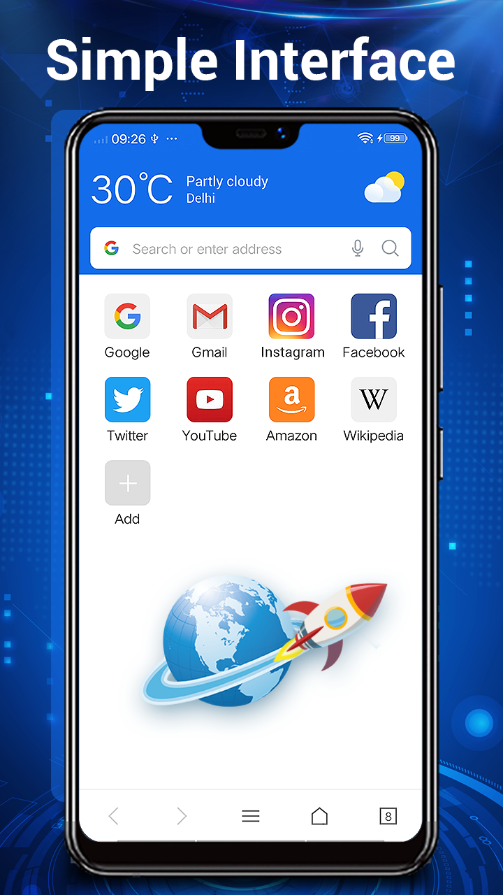 اسکرین شات 2 برنامه Web Browser & Explorer