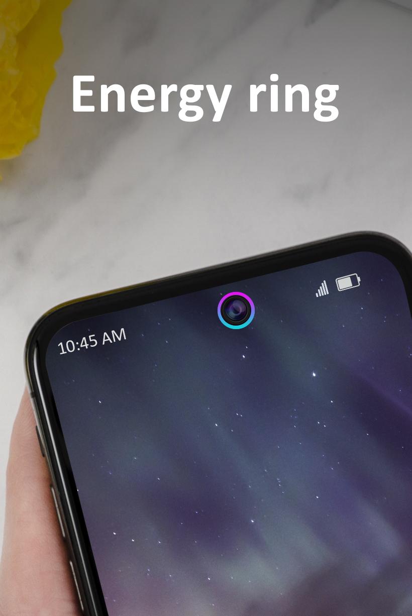 اسکرین شات 1 برنامه Notch Battery Bar Energy Ring