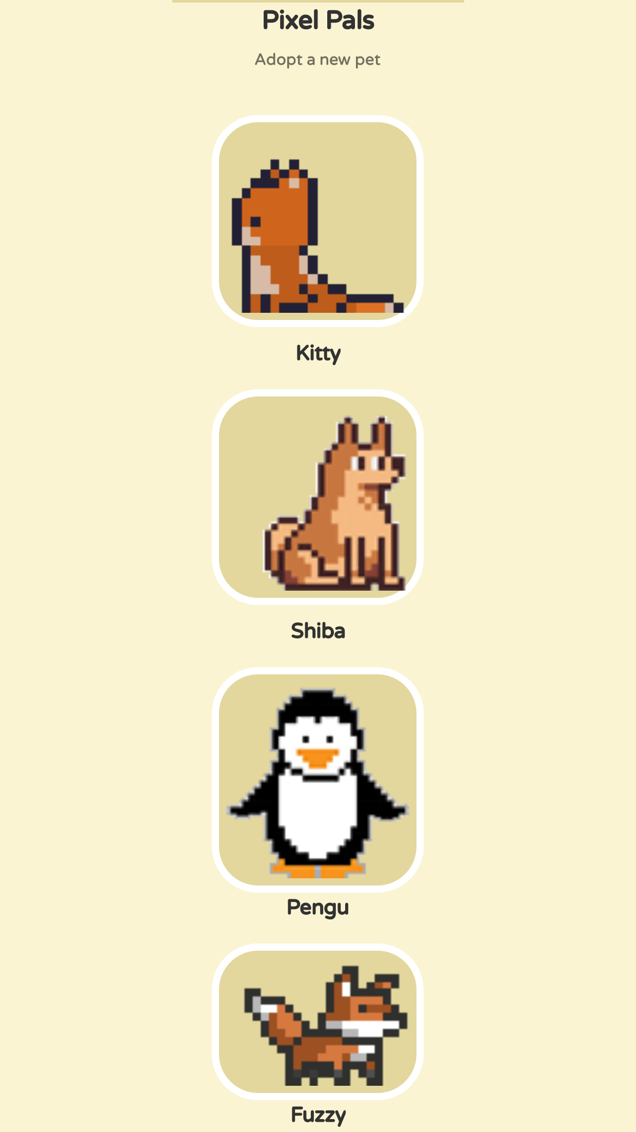 اسکرین شات 5 بازی Pixel Pals - Nav bar pets