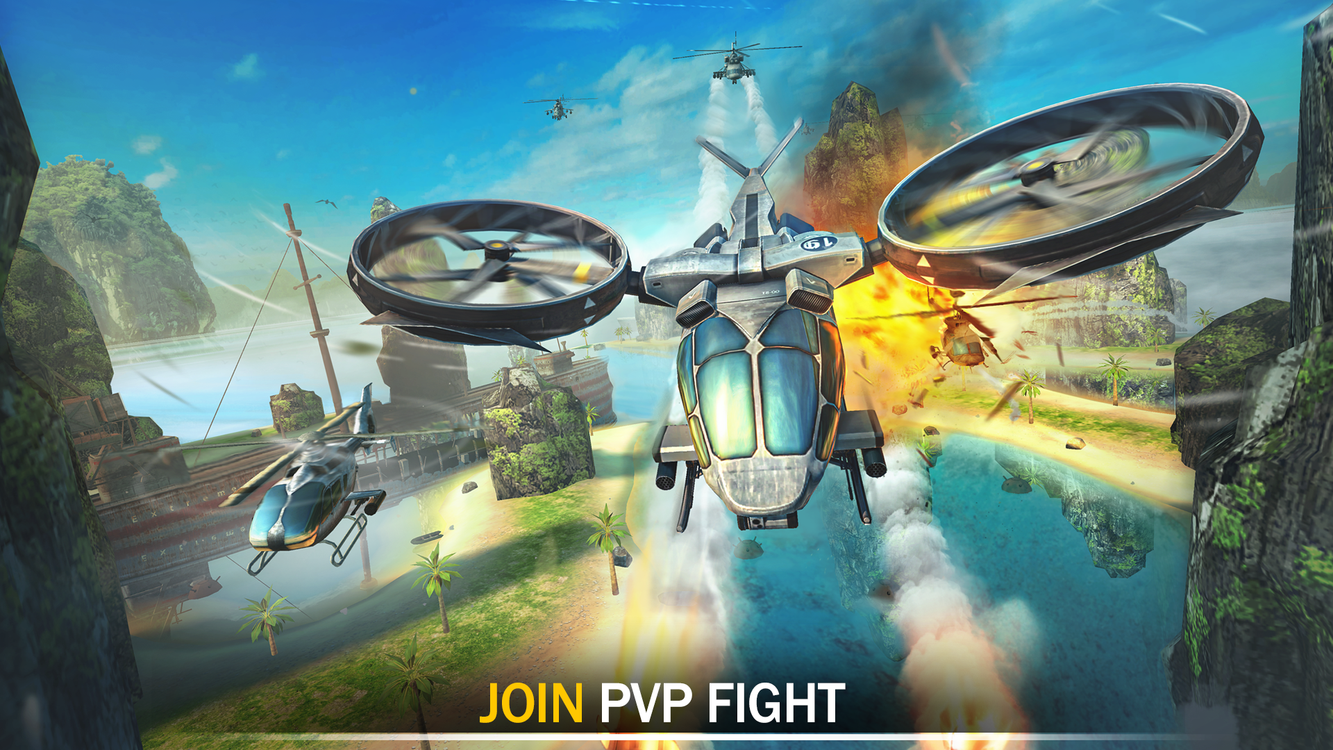 اسکرین شات 3 بازی Gunship Force: Helicopter Game