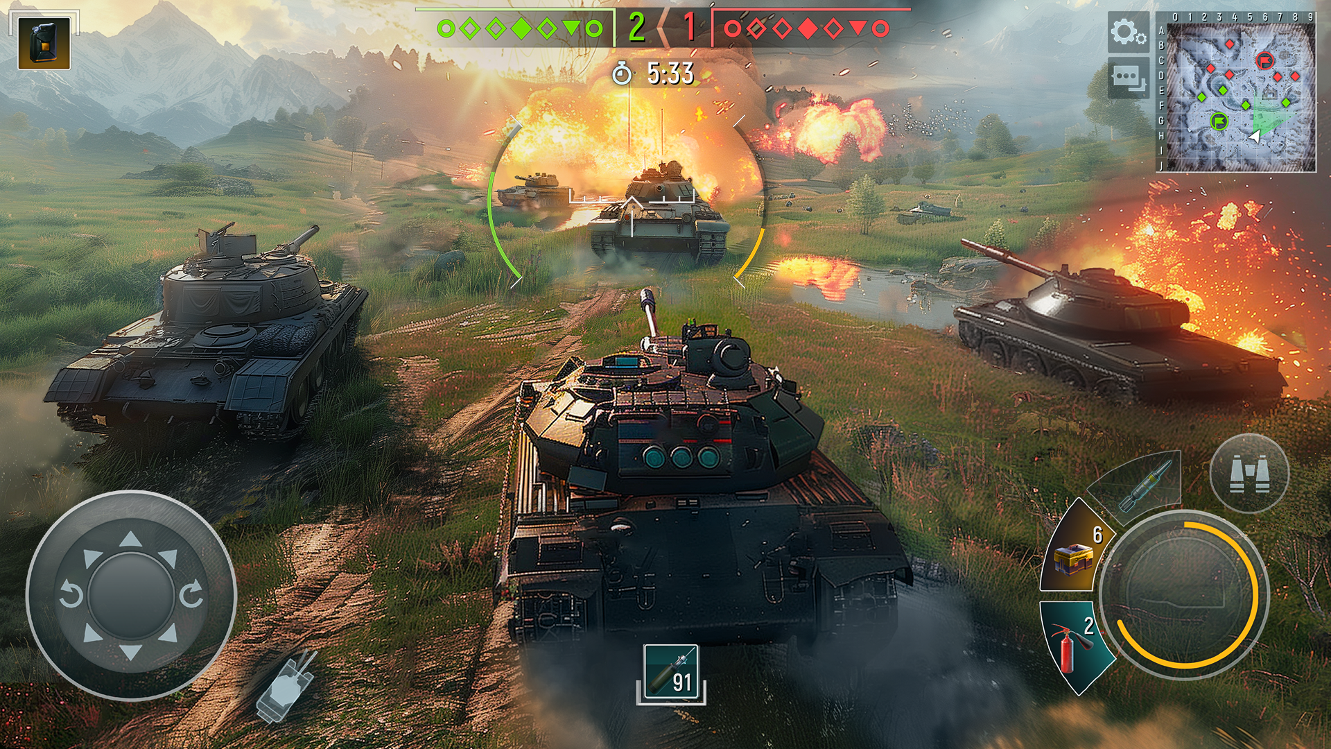 اسکرین شات 3 بازی Tank Force: Battle Tanks Games