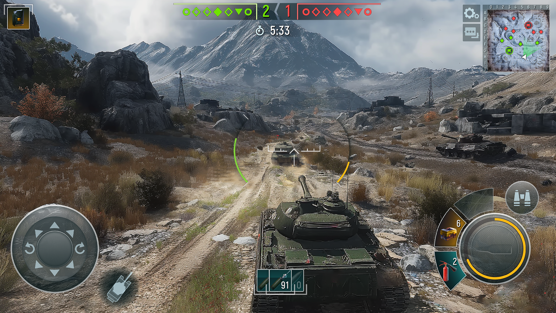اسکرین شات 2 بازی Tank Force: Battle Tanks Games