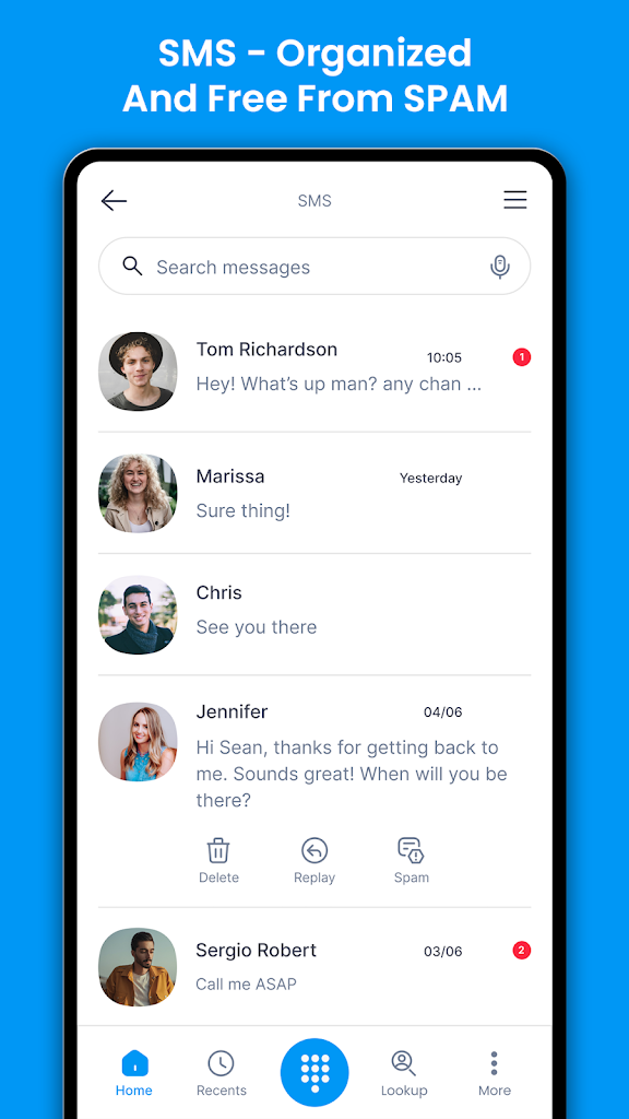 اسکرین شات 5 برنامه Eyecon Caller ID & Spam Block
