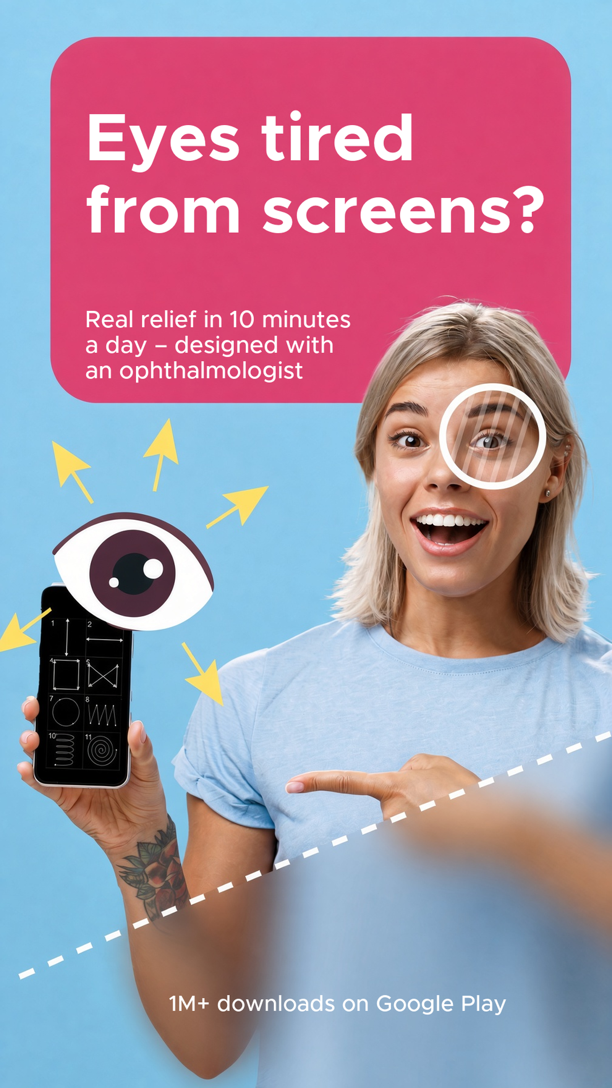 اسکرین شات 1 برنامه Eye Exercises: VisionUp