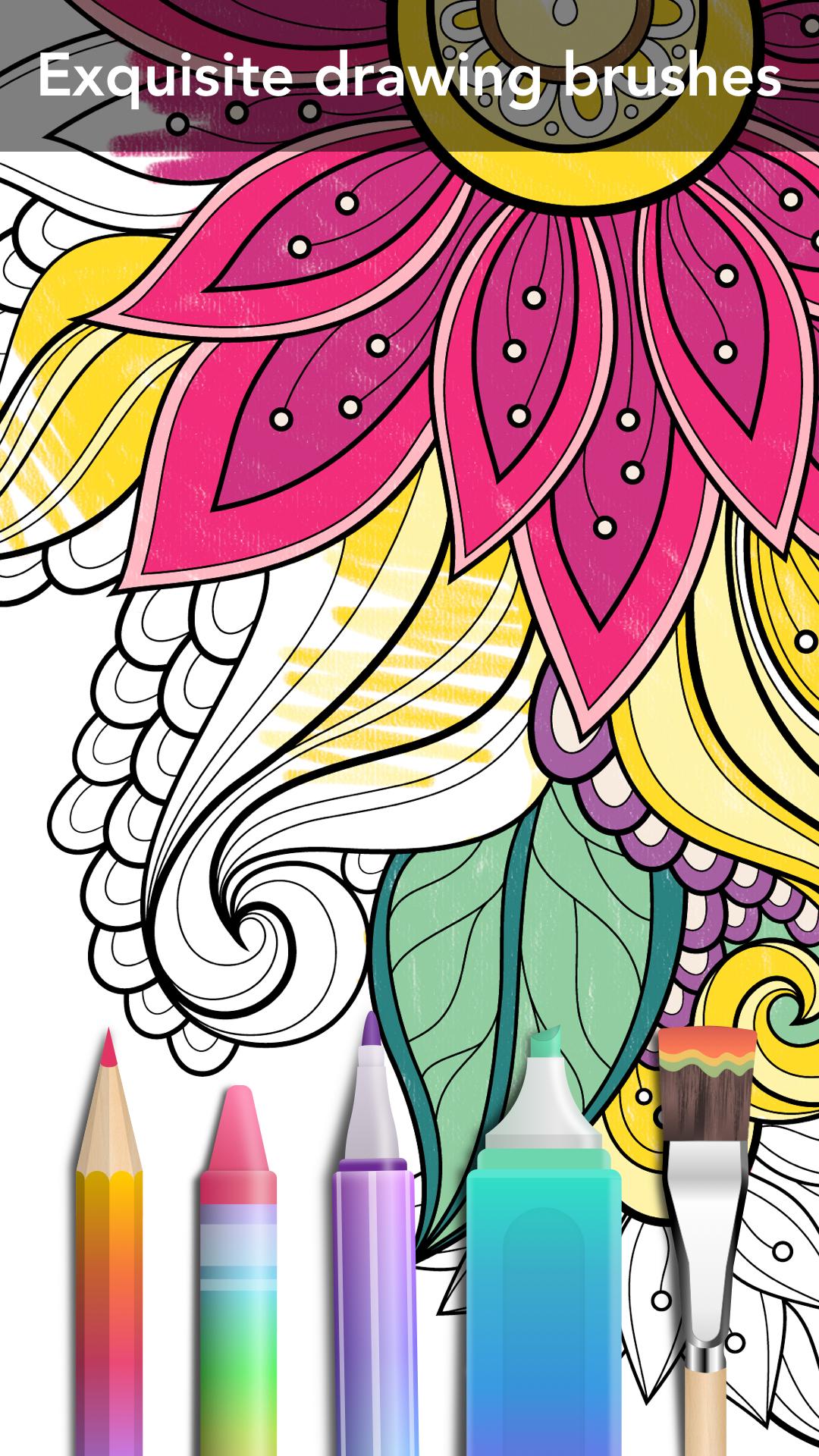 اسکرین شات 1 برنامه Garden Coloring Book