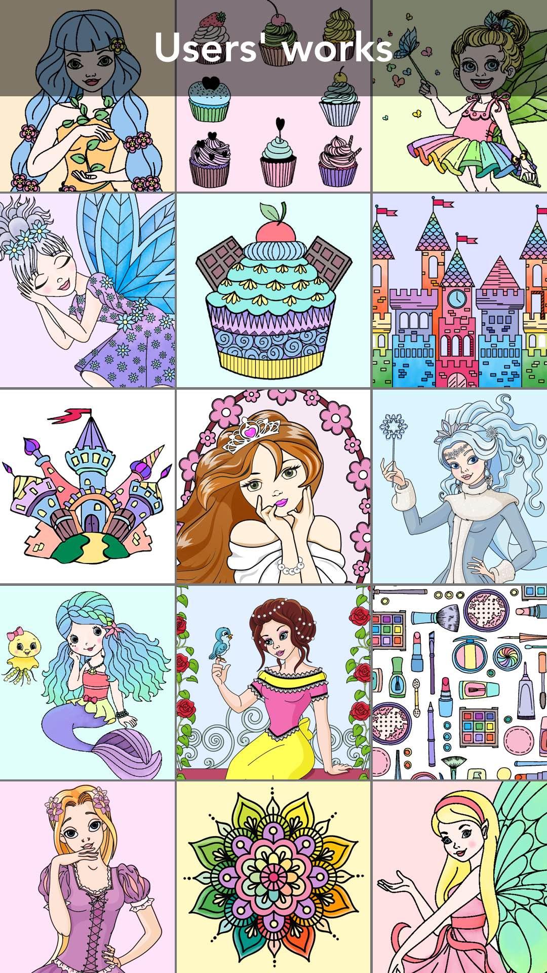اسکرین شات 4 بازی Princess coloring book