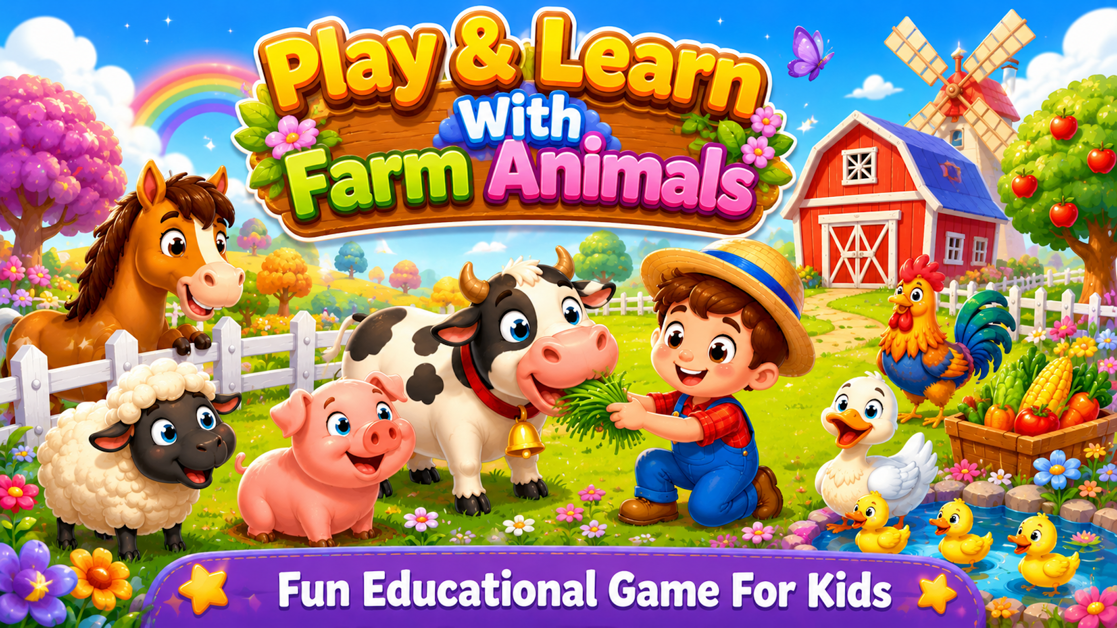 اسکرین شات 1 بازی Toddler Farm: Animal Care Game