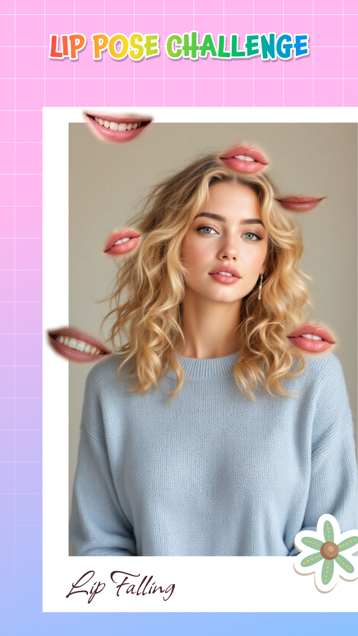 اسکرین شات 1 برنامه Lip Challenge: Fun Face Filter