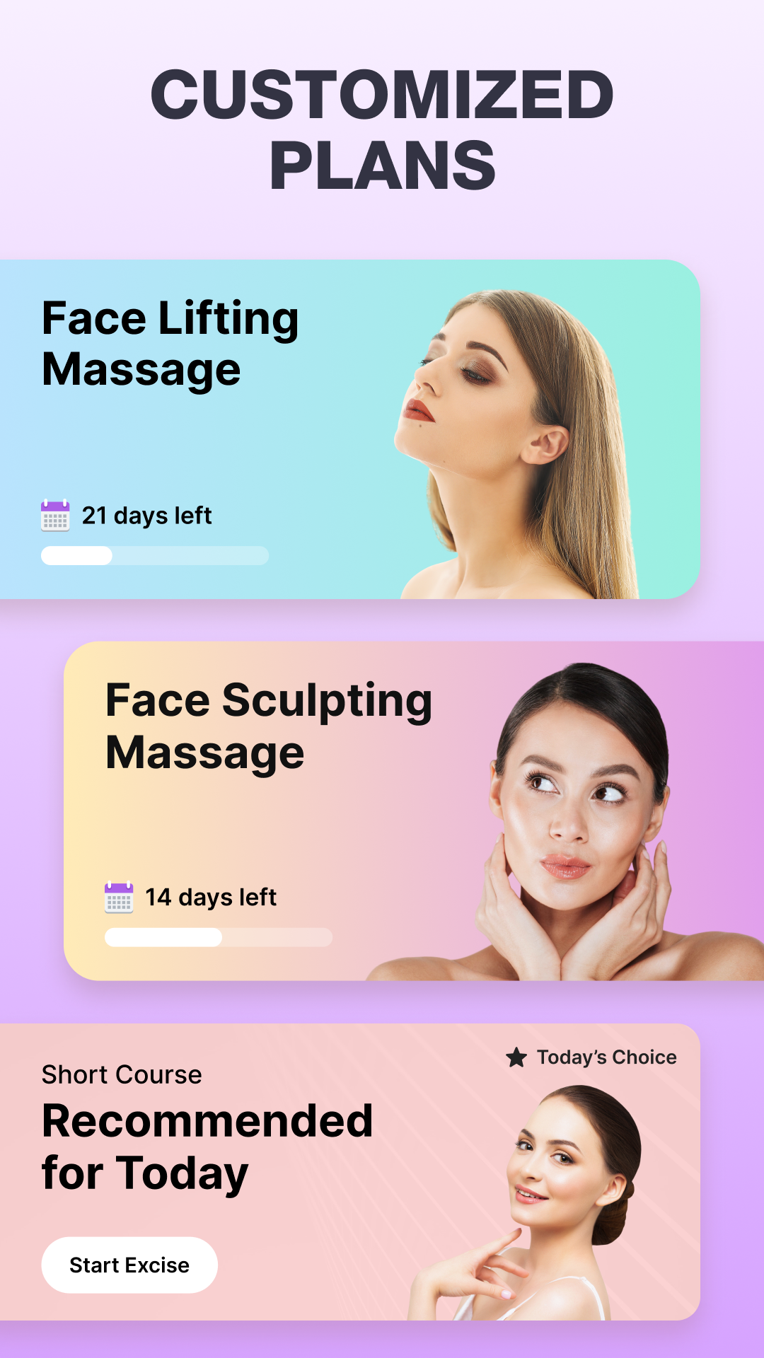 اسکرین شات 1 برنامه Face Yoga Exercise & Face Lift